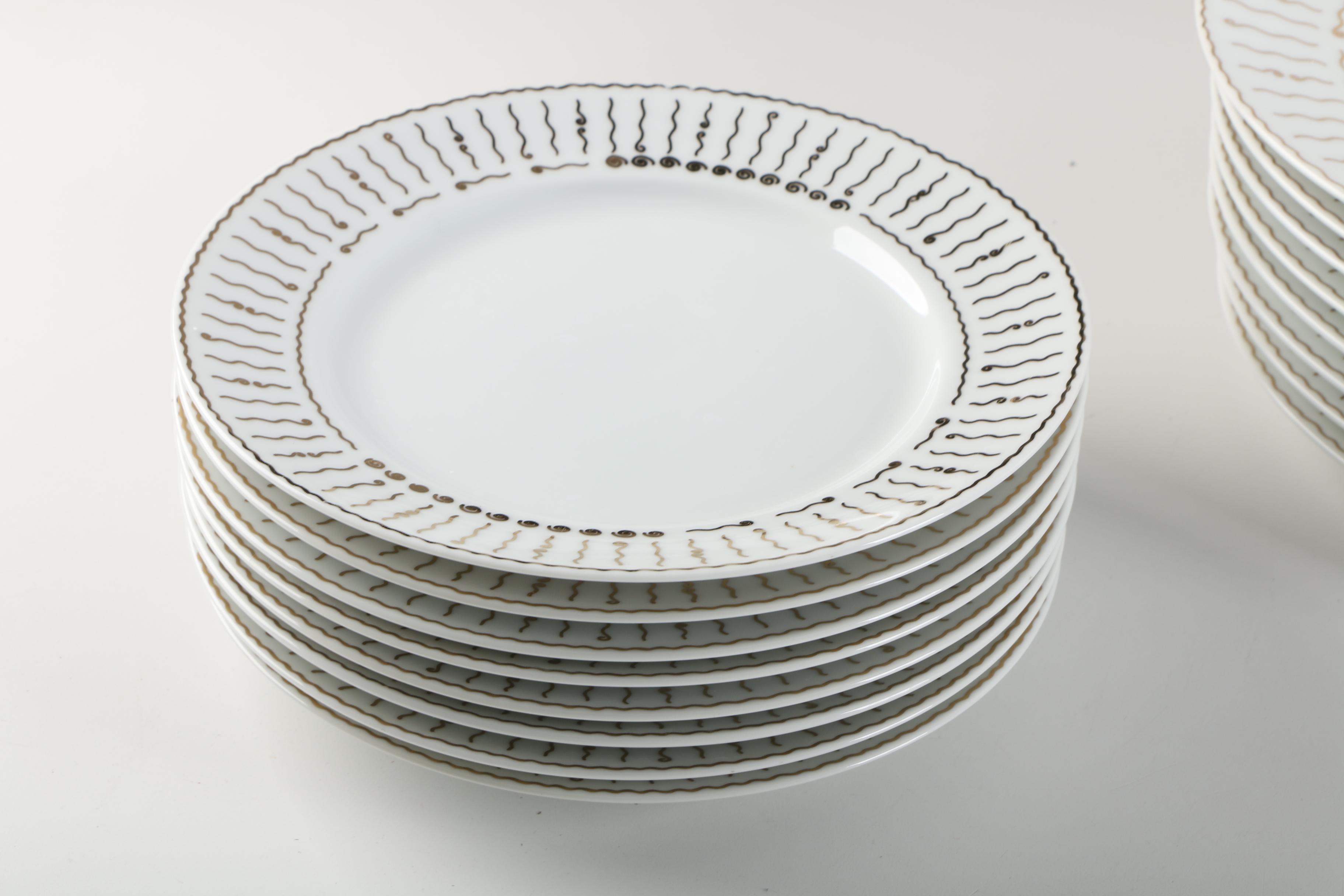 Pottery Barn "Nile" Tableware Accented with Gold