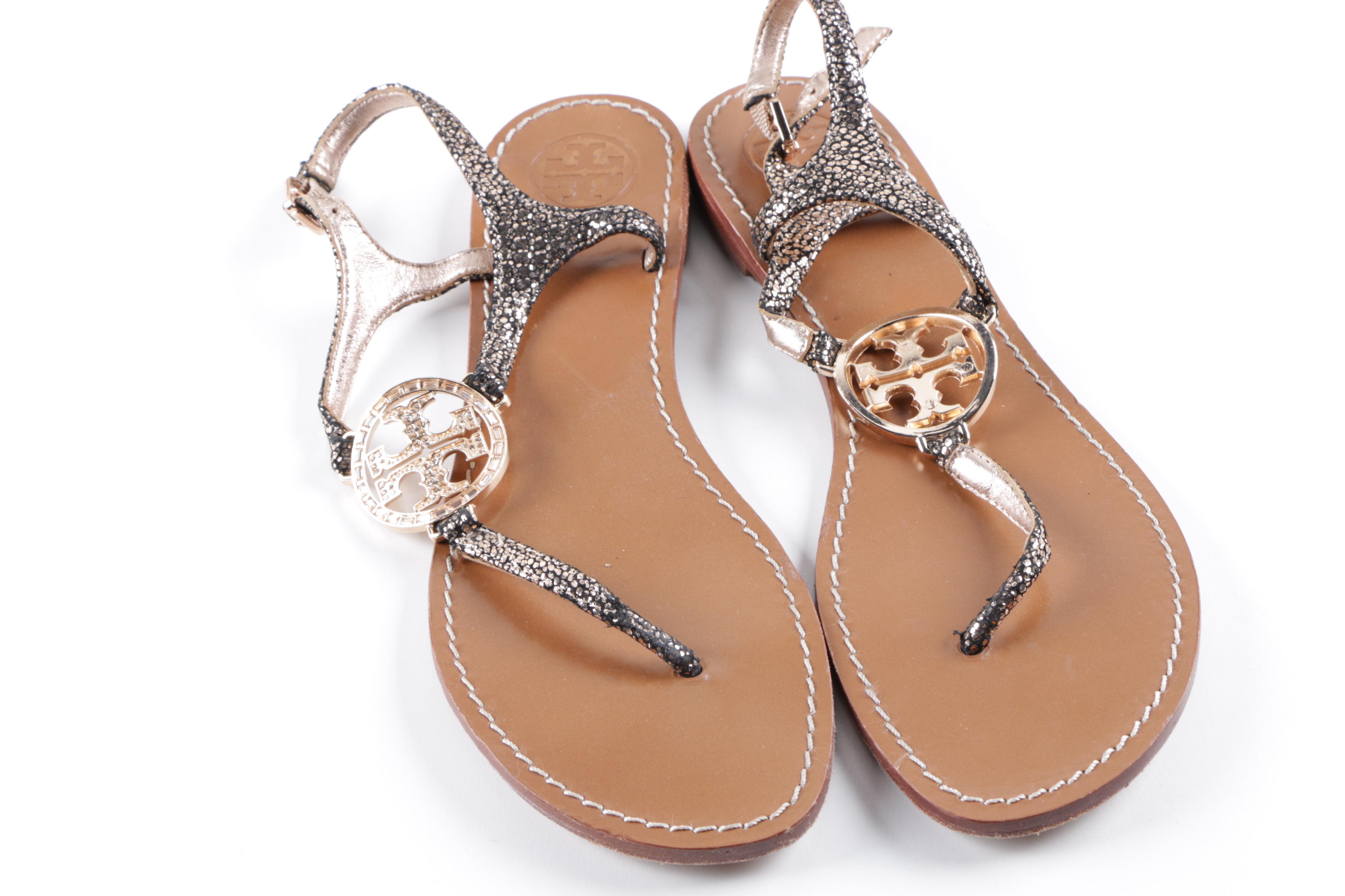 Tory Burch Sandals with Variety of Handbags, Scarves and Wallets