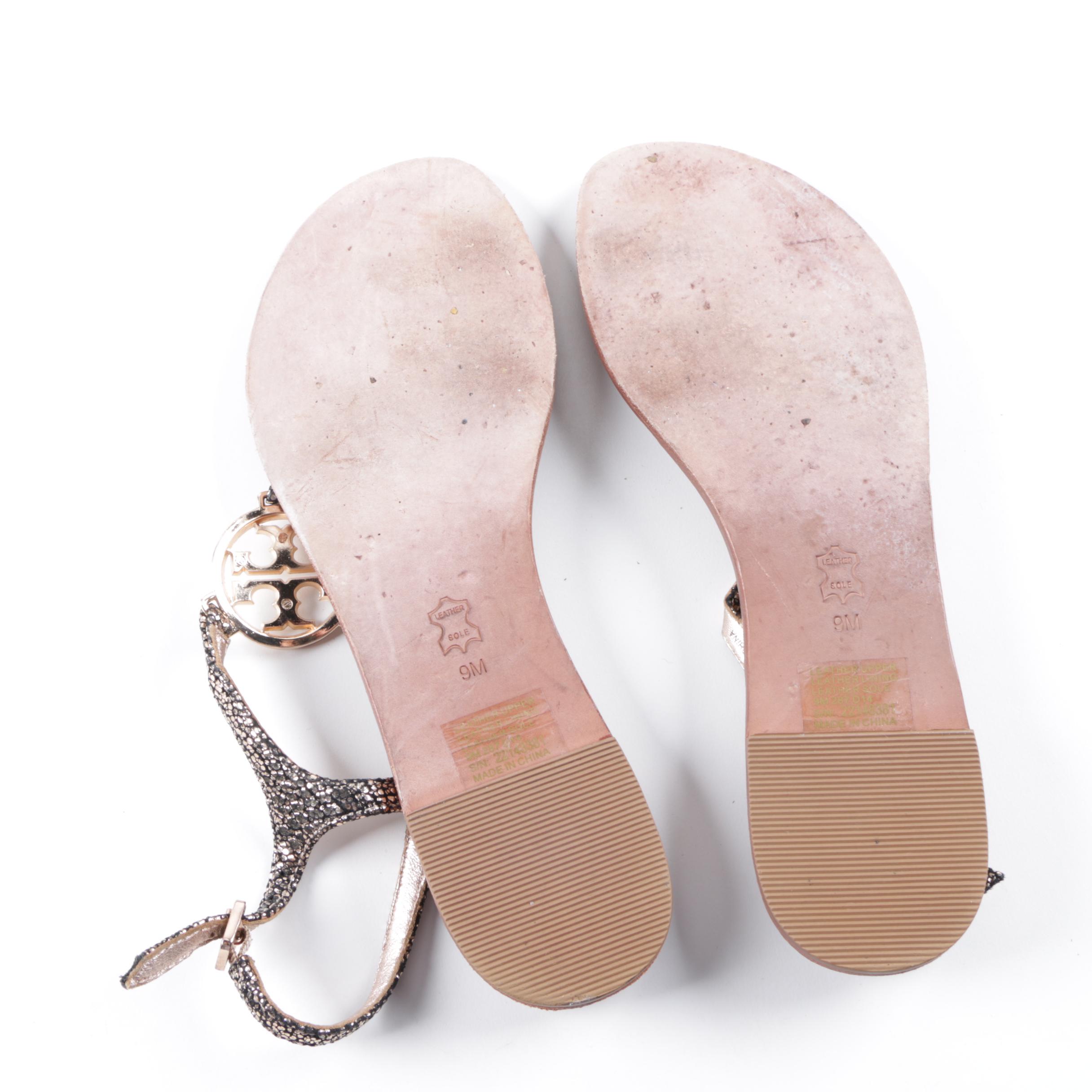 Tory Burch Sandals with Variety of Handbags, Scarves and Wallets