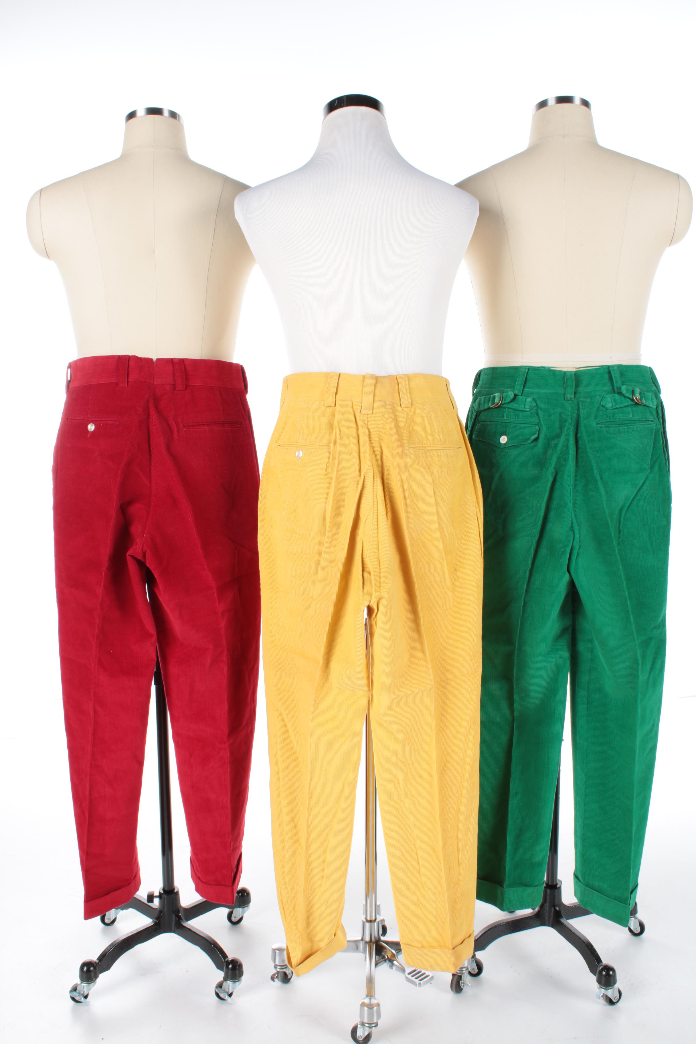 Men's Corduroy Pants Including Polo by Ralph Lauren and Brooks Brothers