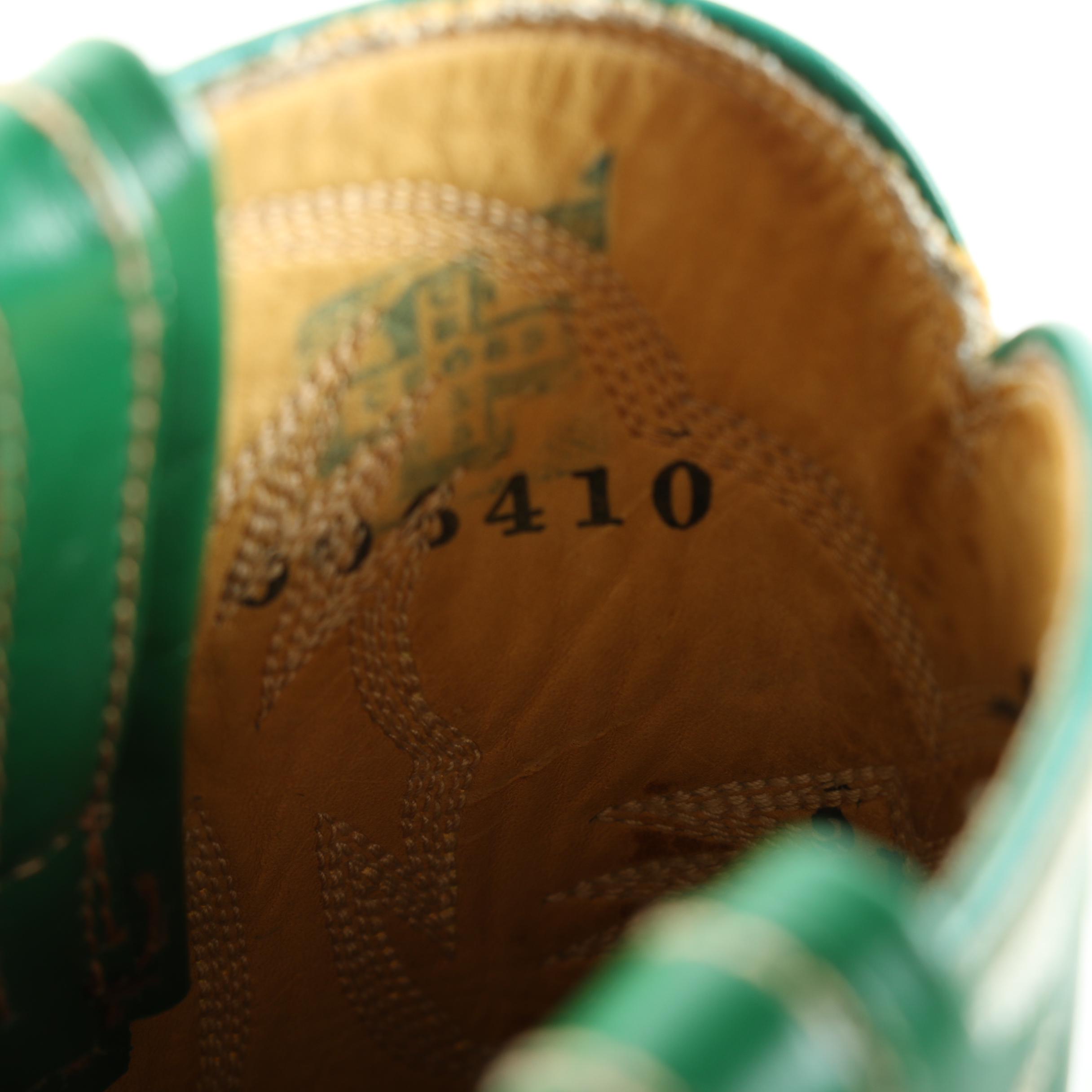 Men's Vintage Tony Lama Green Python and Leather Cowboy Boots