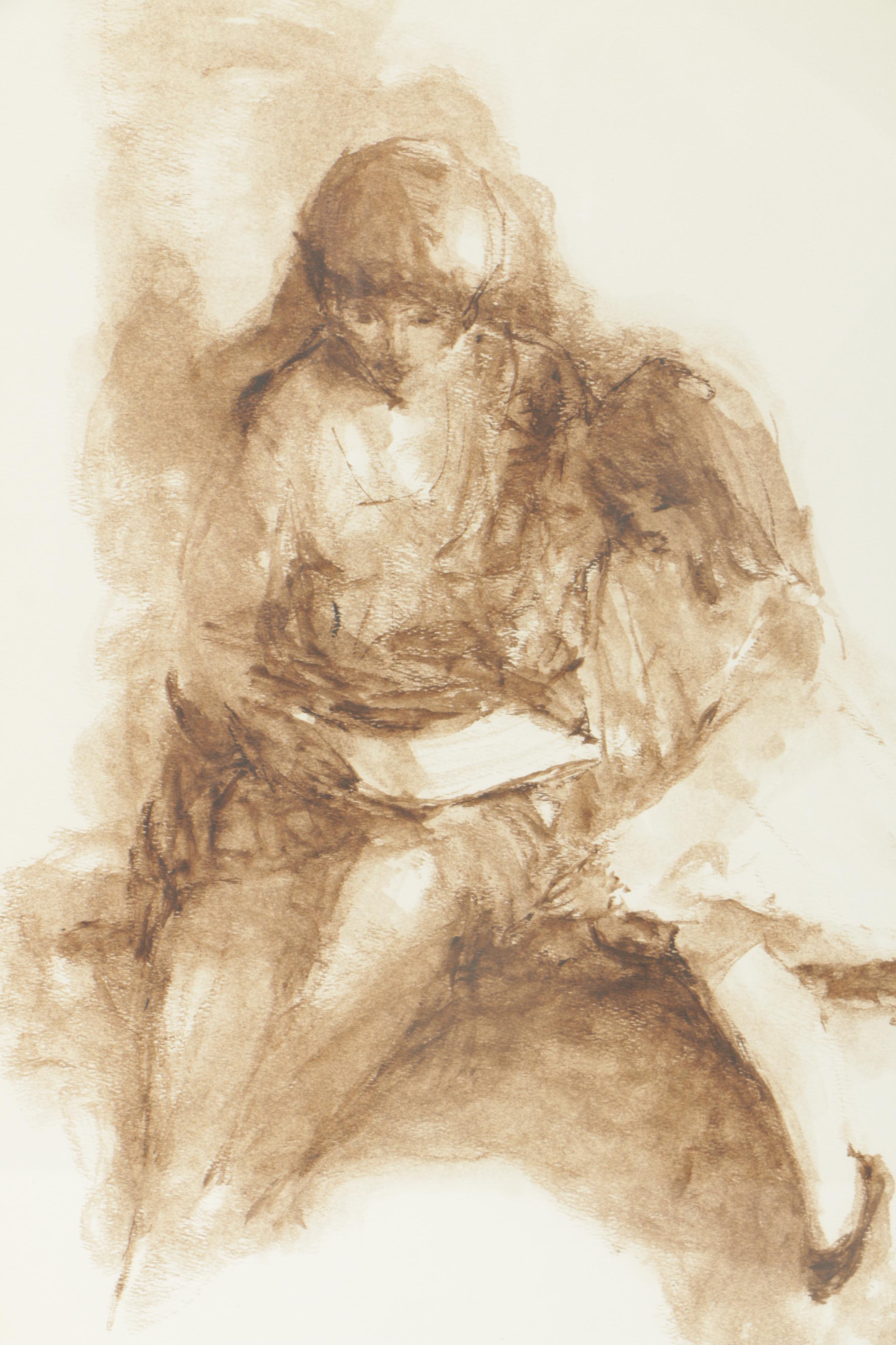 Sel Gross Ink Wash Drawing