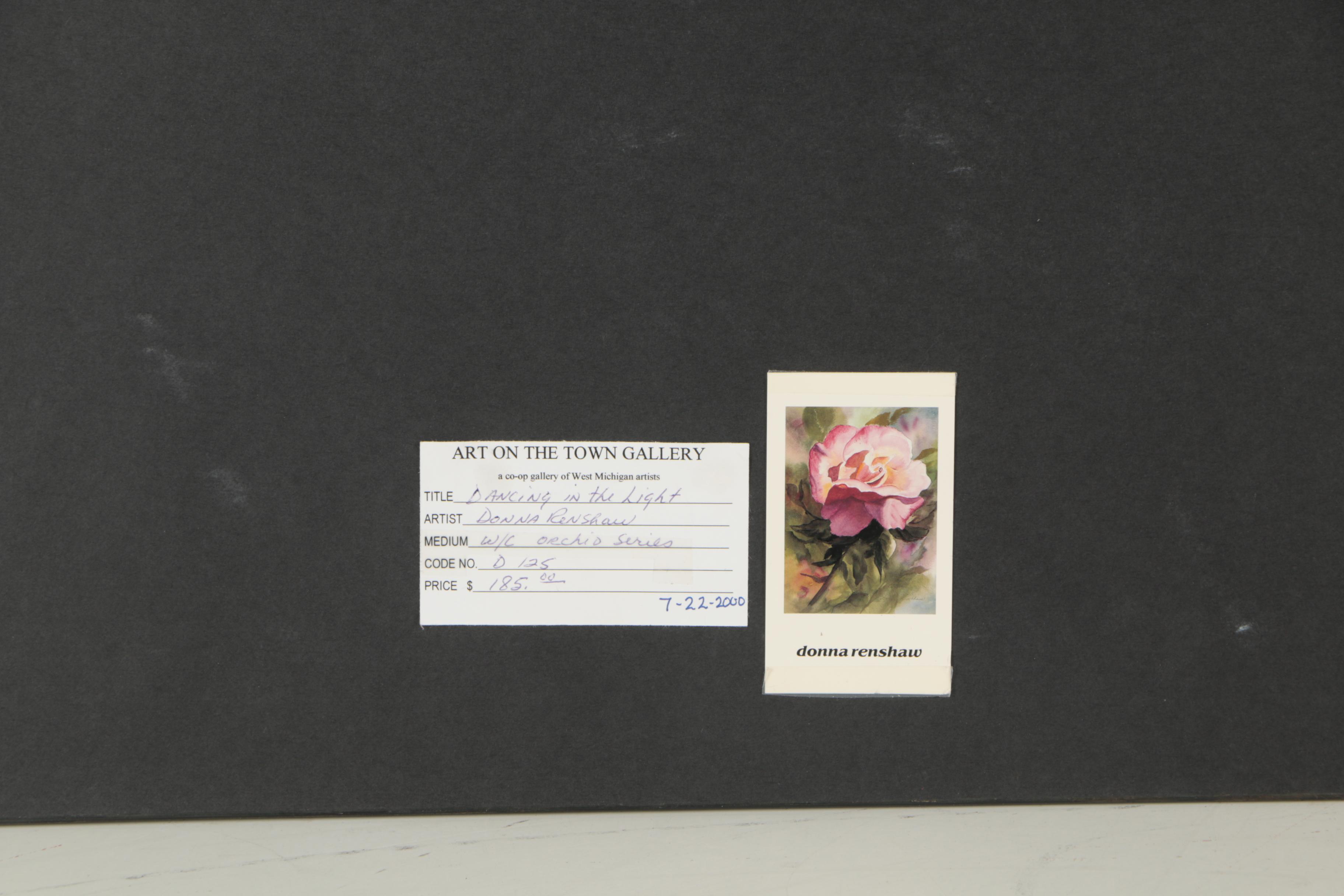 Donna Renshaw Watercolor Painting "Dancing in the Light"