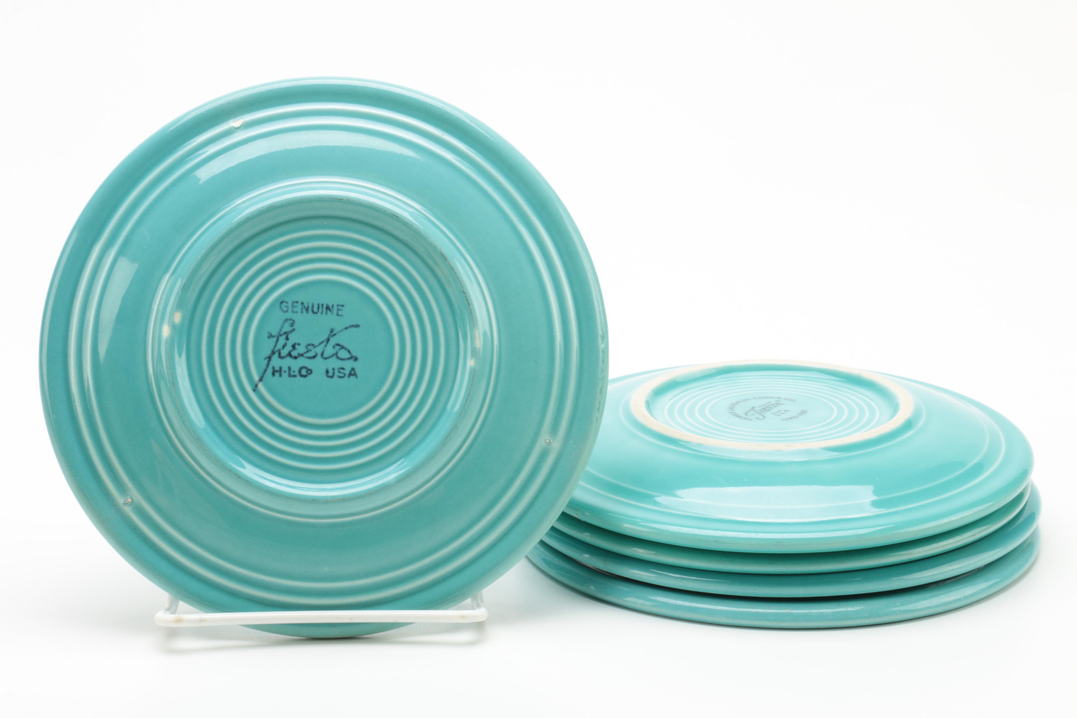 Colorful Homer Laughlin "Fiesta" Bread and Butter Plates