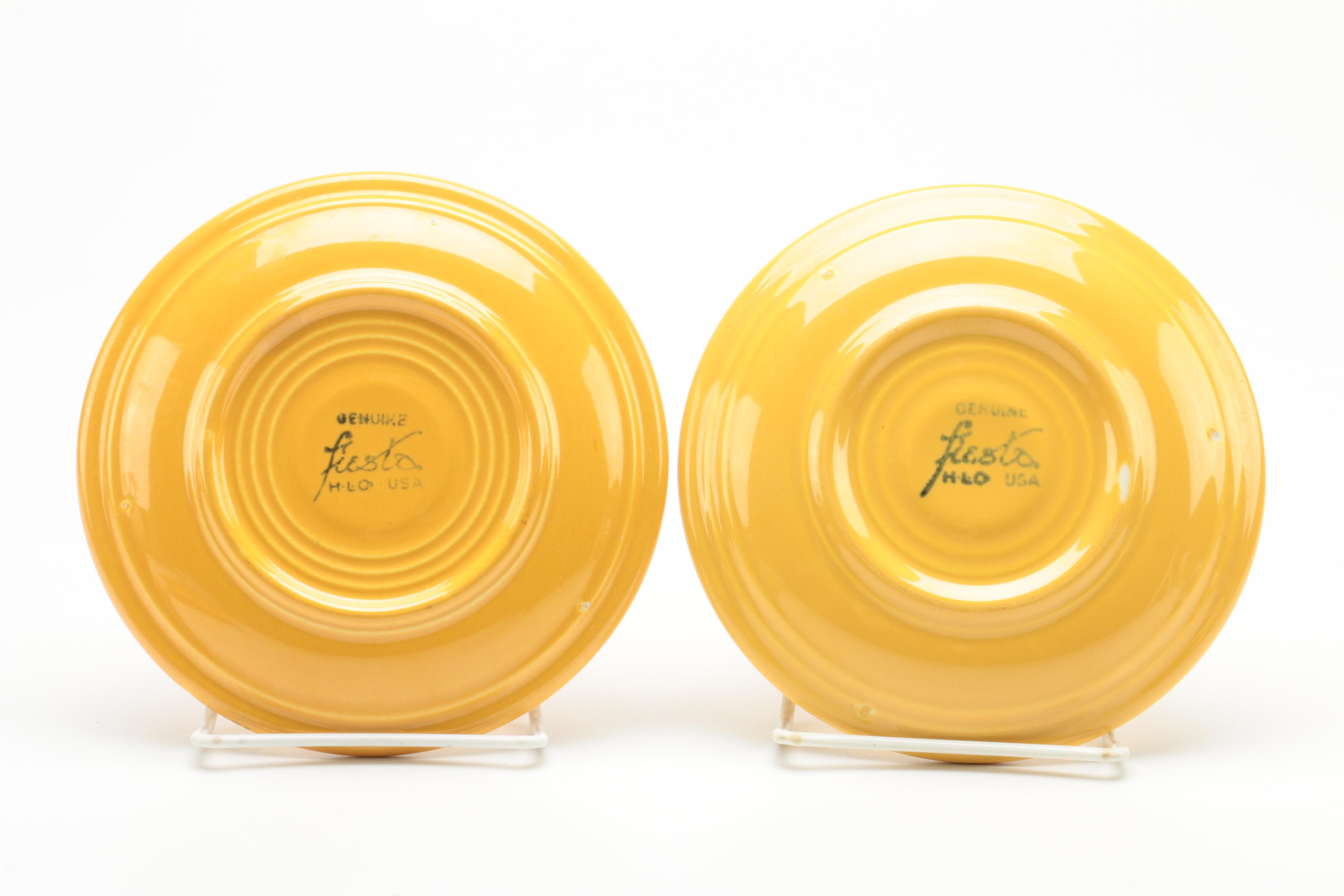 Colorful Homer Laughlin "Fiesta" Bread and Butter Plates