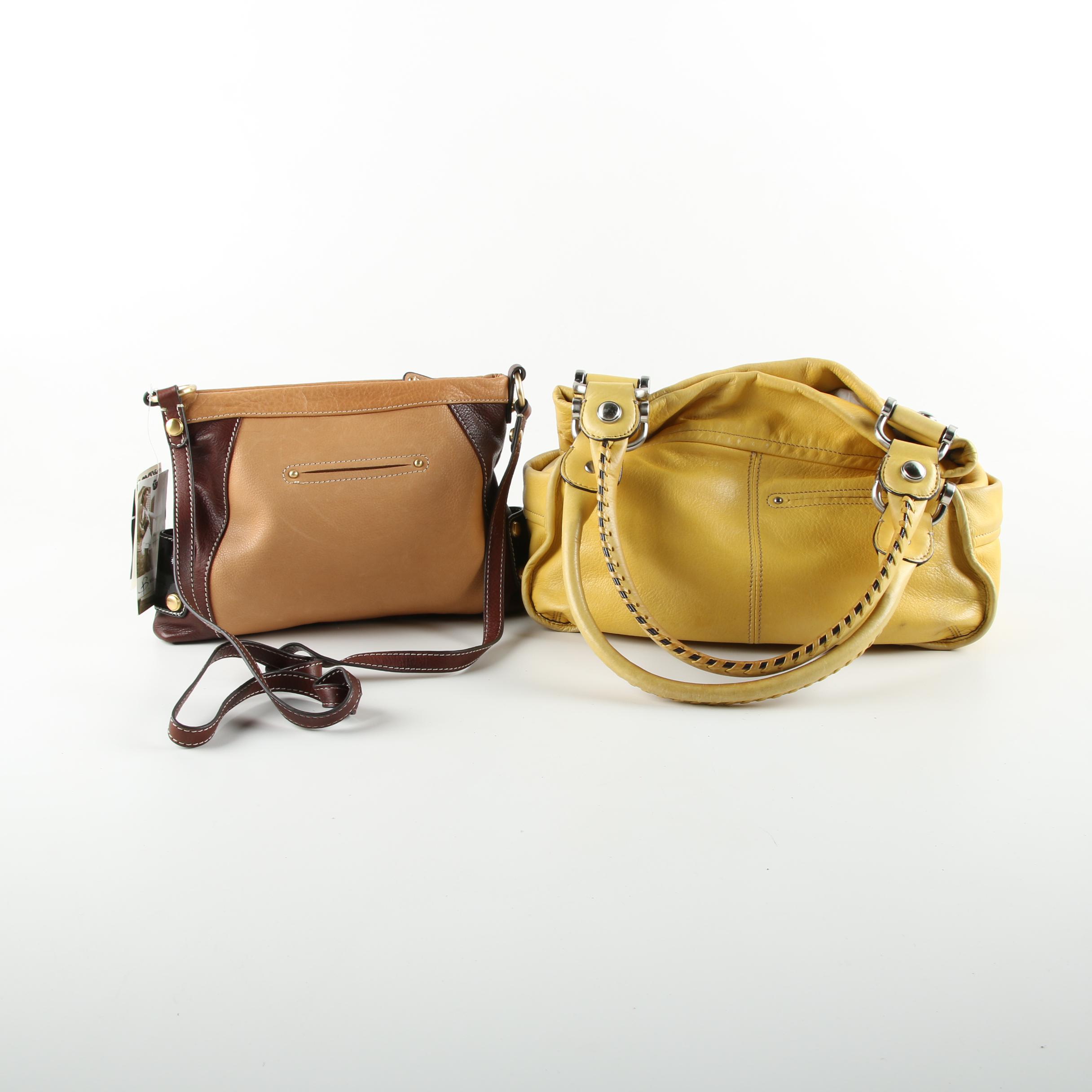 B. Makowsky Leather Handbags with Dust Cover
