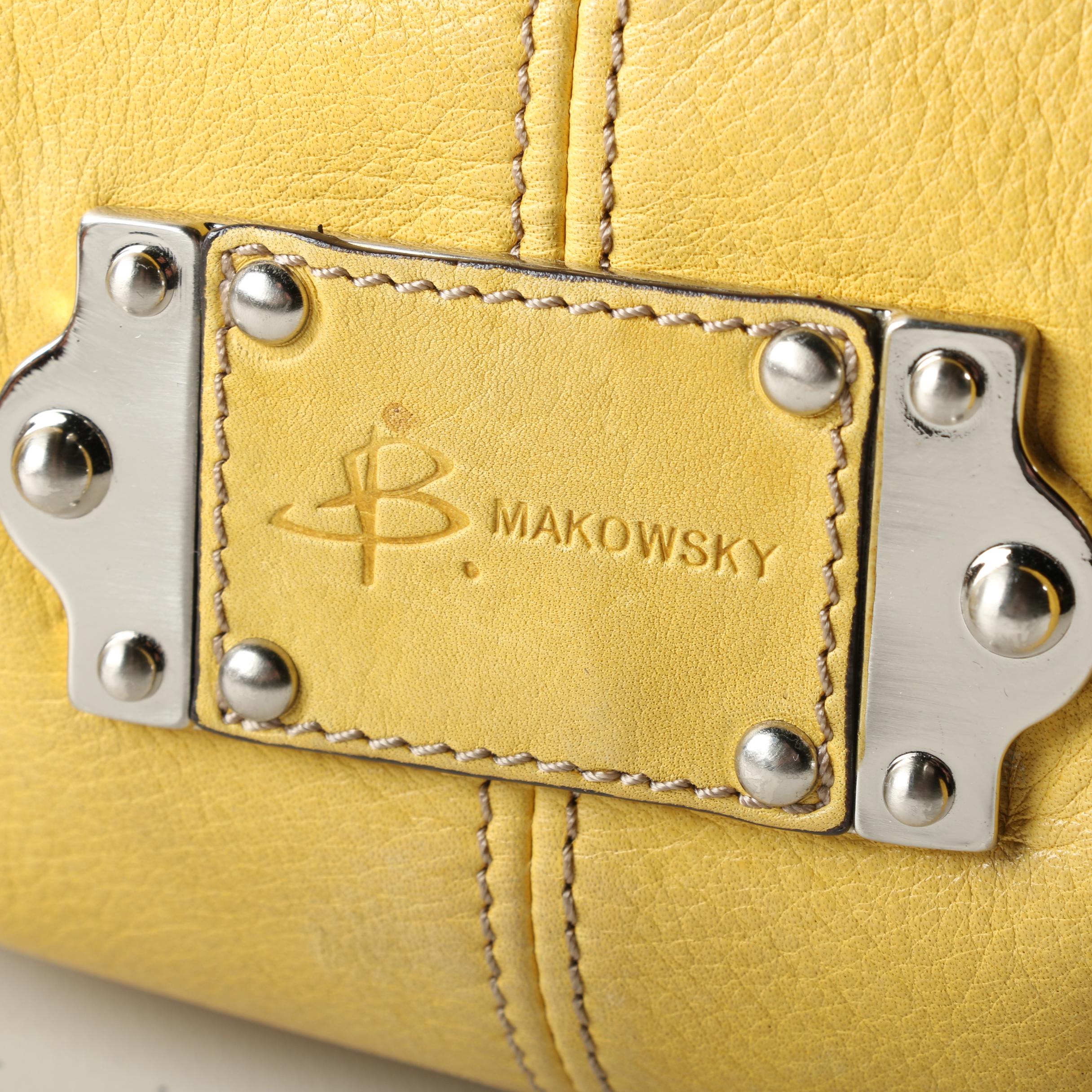 B. Makowsky Leather Handbags with Dust Cover