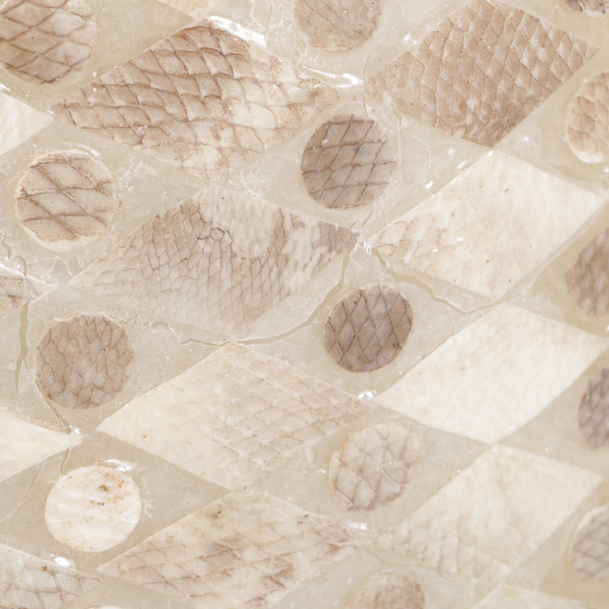 Unusual Indonesian Fish Skin Floor Lamp