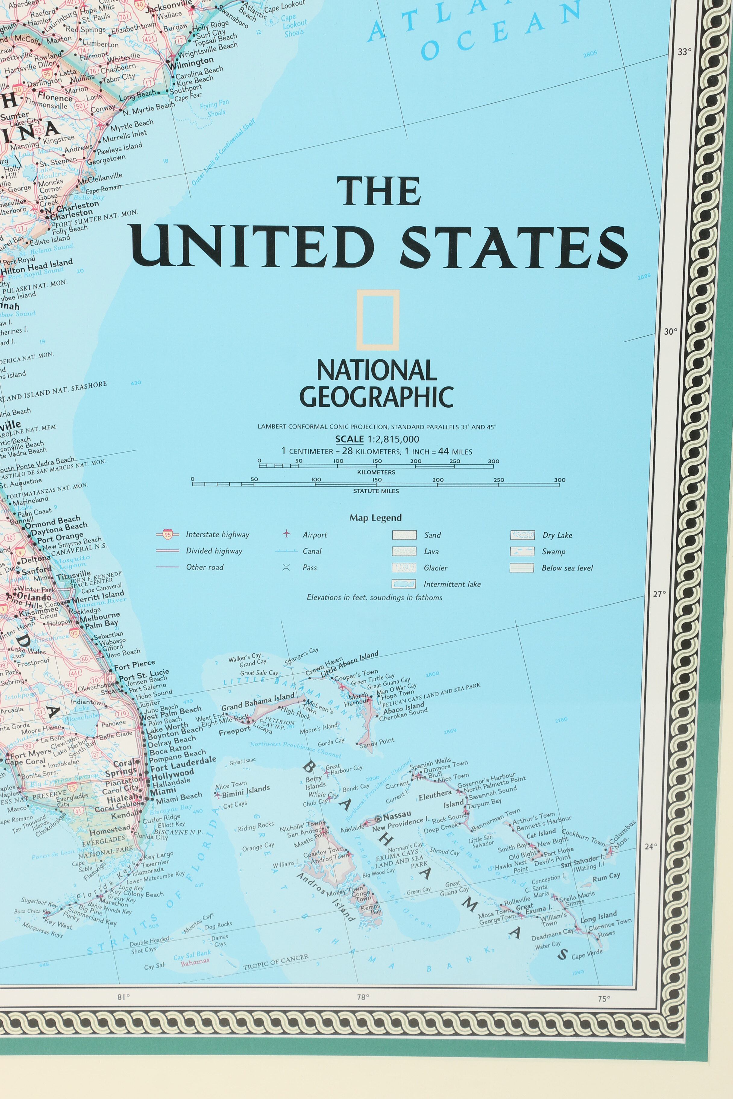 Offset Lithograph Road Map of North America