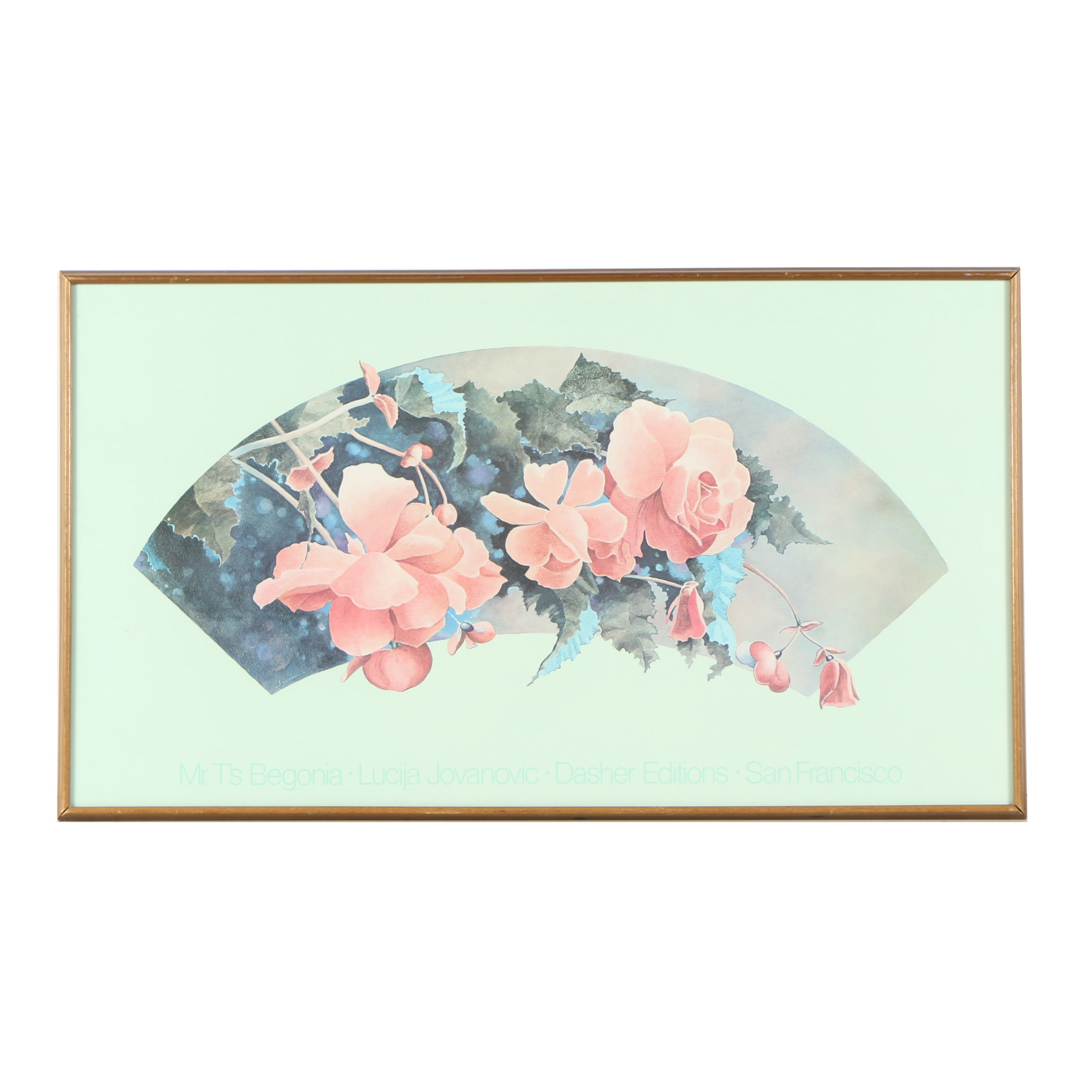 Offset Lithograph Poster After Lucija Jovanović "Mr. T's Begonia"