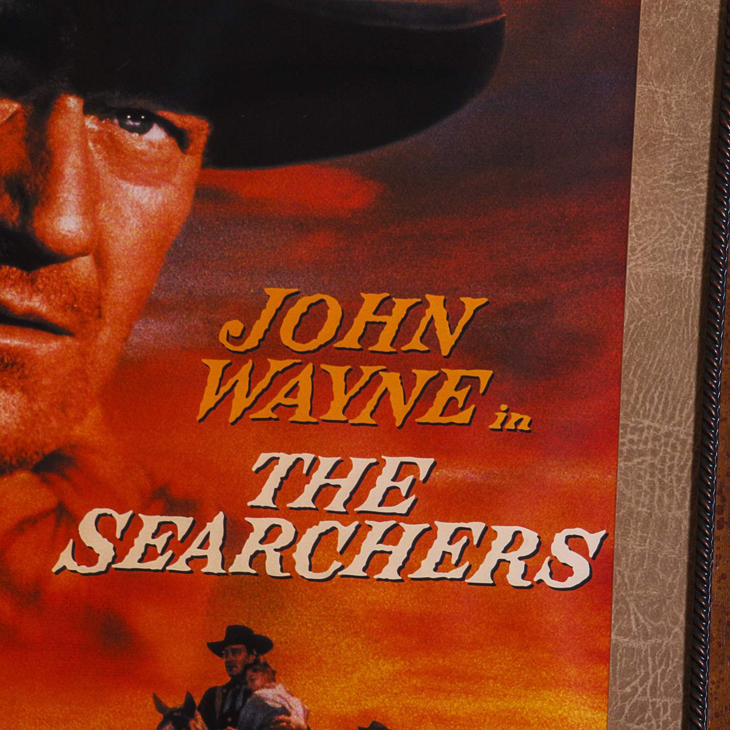 Framed "The Searchers" Movie Poster with John Wayne