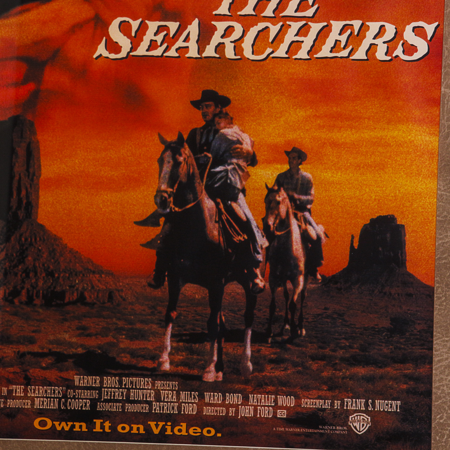 Framed "The Searchers" Movie Poster with John Wayne