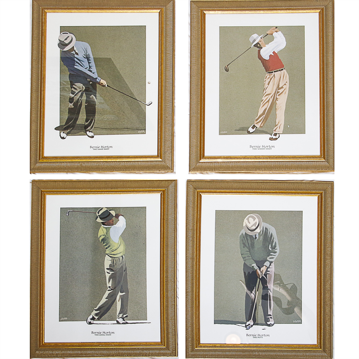 Offset Lithographs After Bernie Horton of Golfers