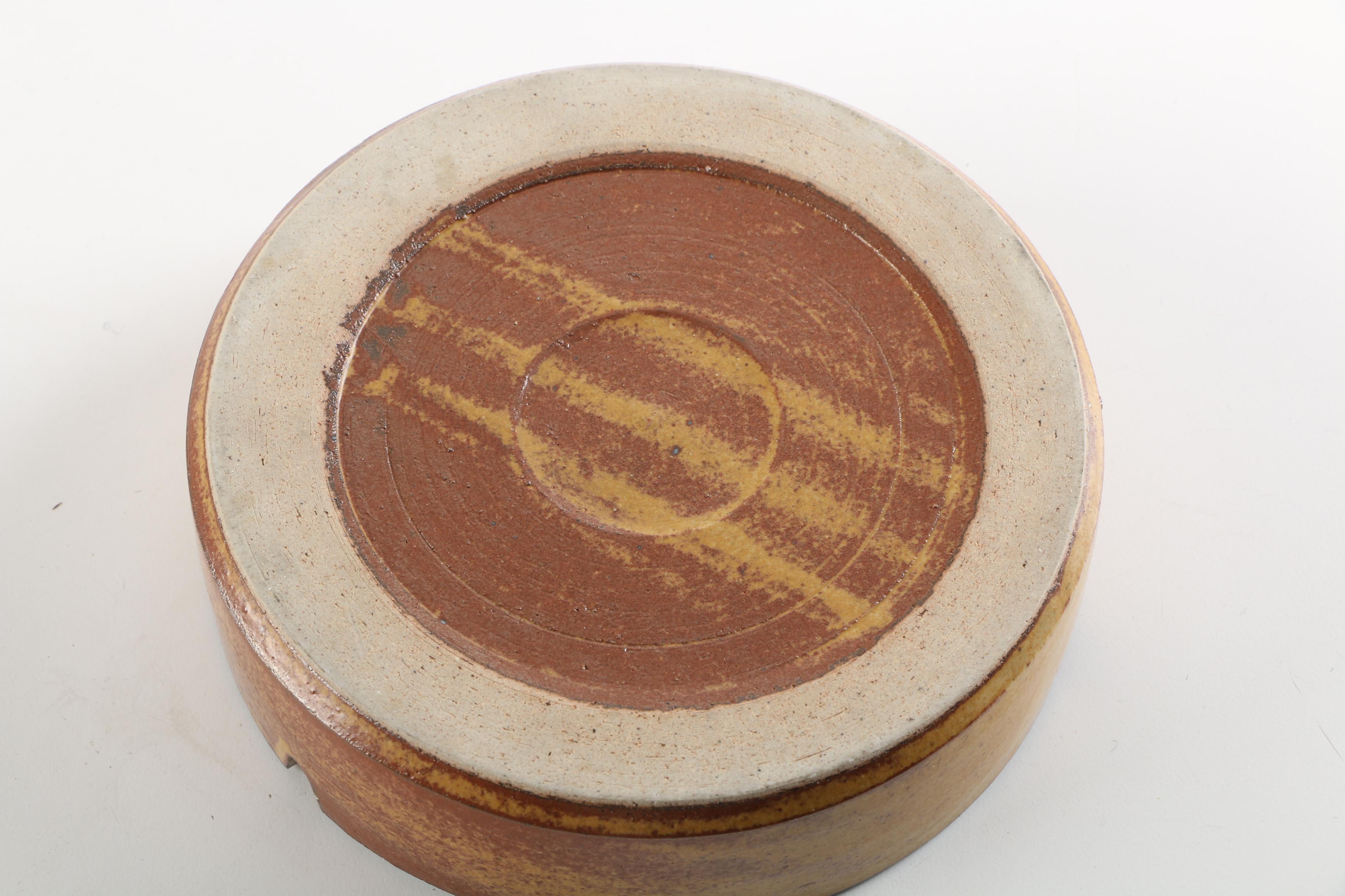 Vintage McCoy "Floraline" Fluted Vase and Ash Receivers