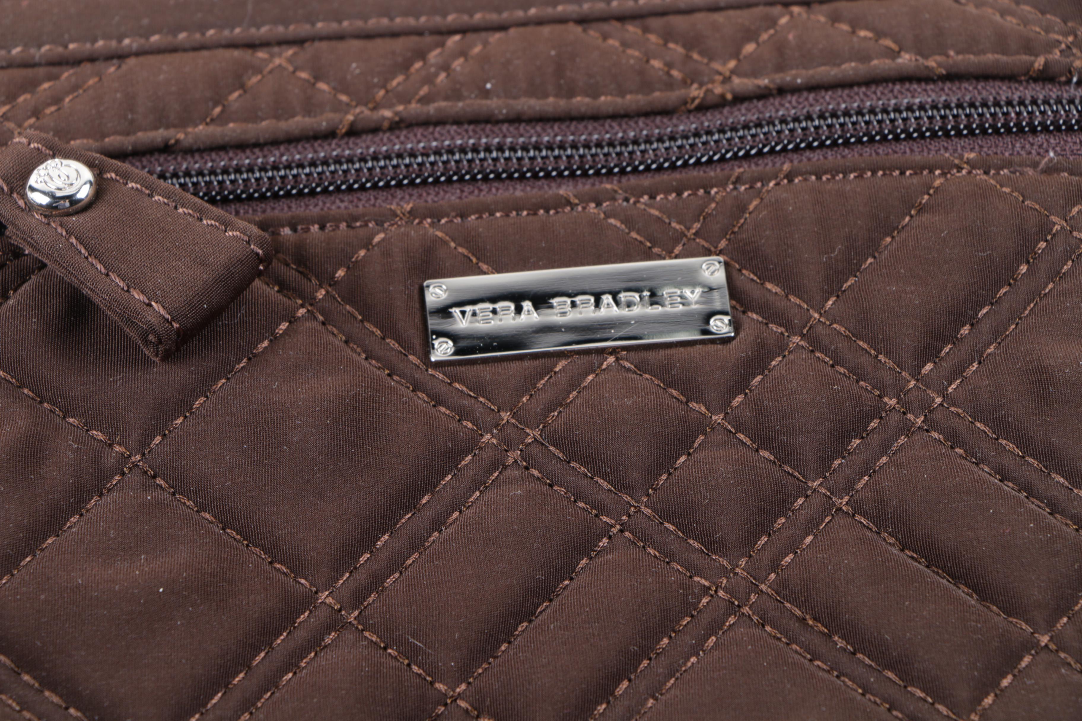 Vera Bradley Floral Tootsie Barrel Bag and Brown Messenger Bag