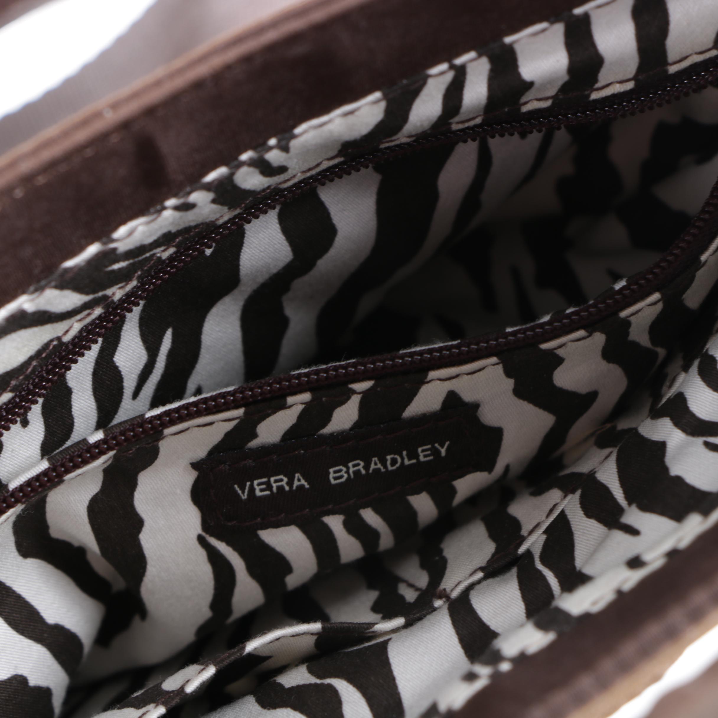 Vera Bradley Floral Tootsie Barrel Bag and Brown Messenger Bag