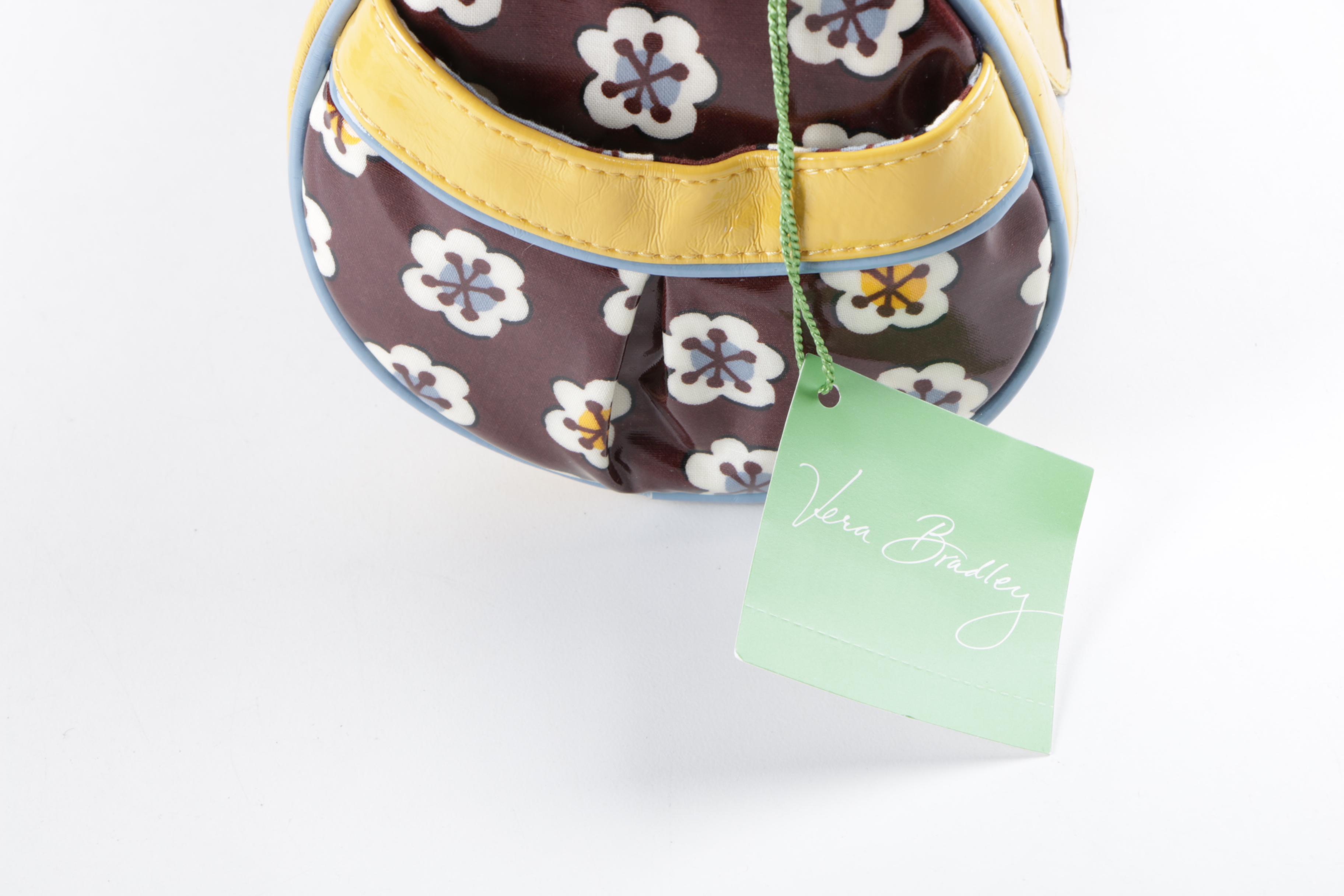 Vera Bradley Floral Tootsie Barrel Bag and Brown Messenger Bag