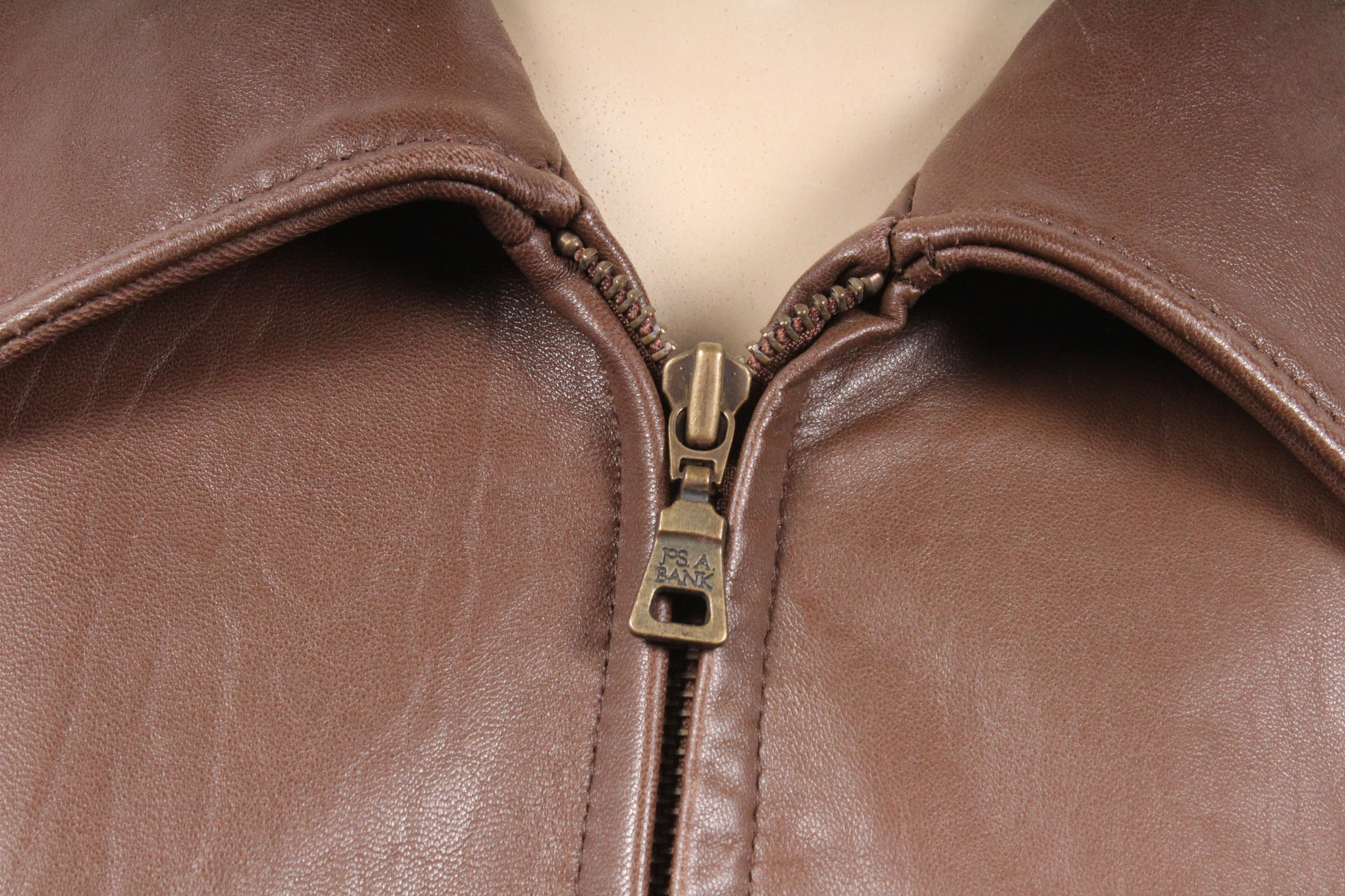 Men's Joseph A. Bank Brown Leather Jacket