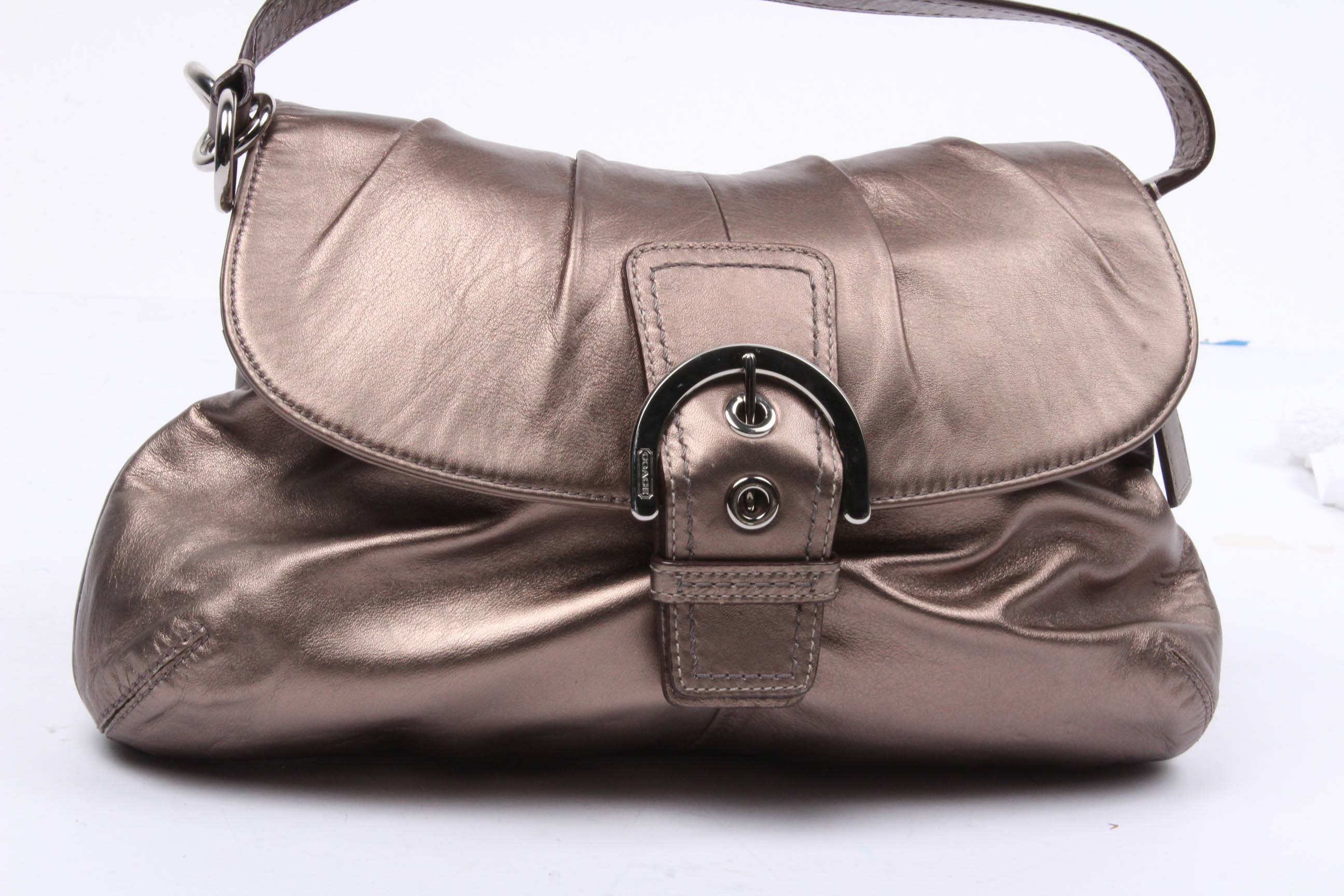 Coach Soho Bronze Metallic Leather Handbag