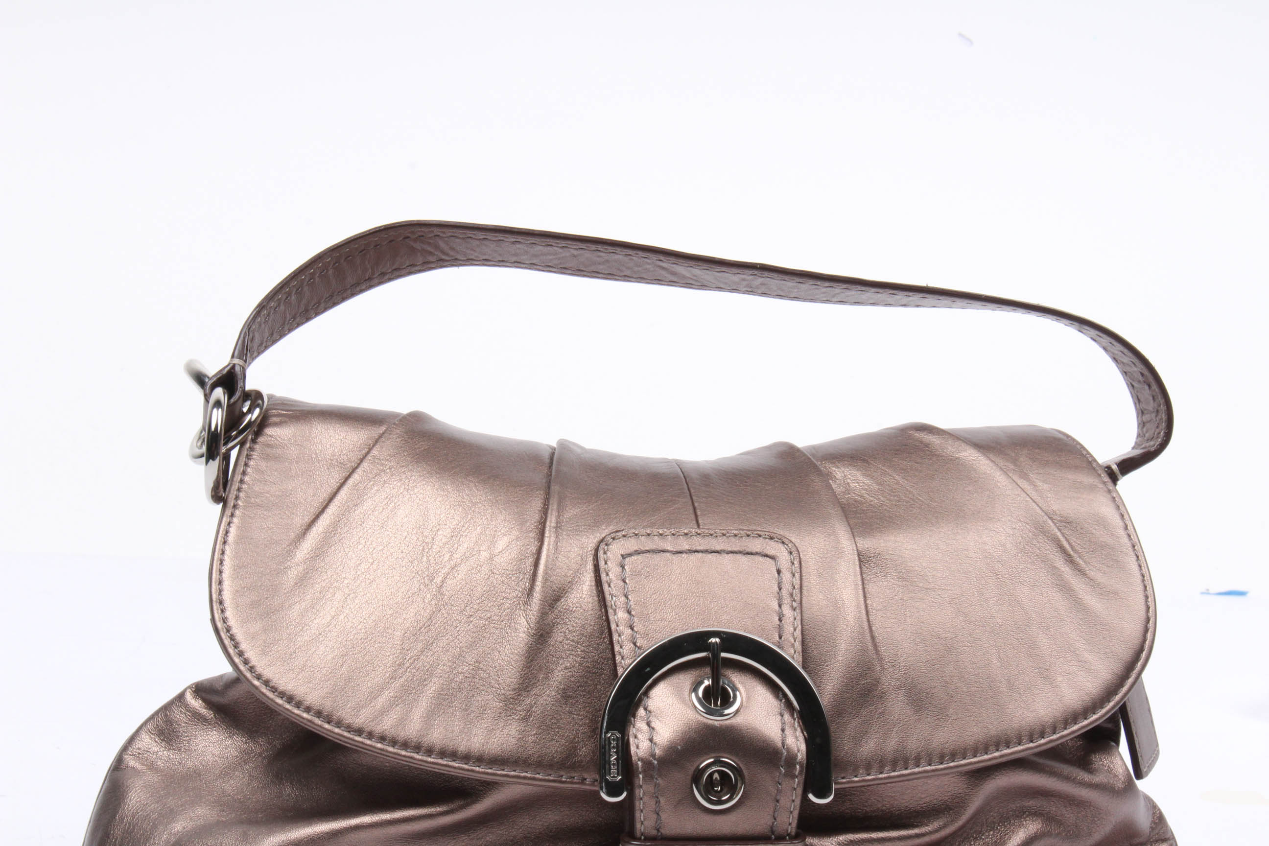 Coach Soho Bronze Metallic Leather Handbag