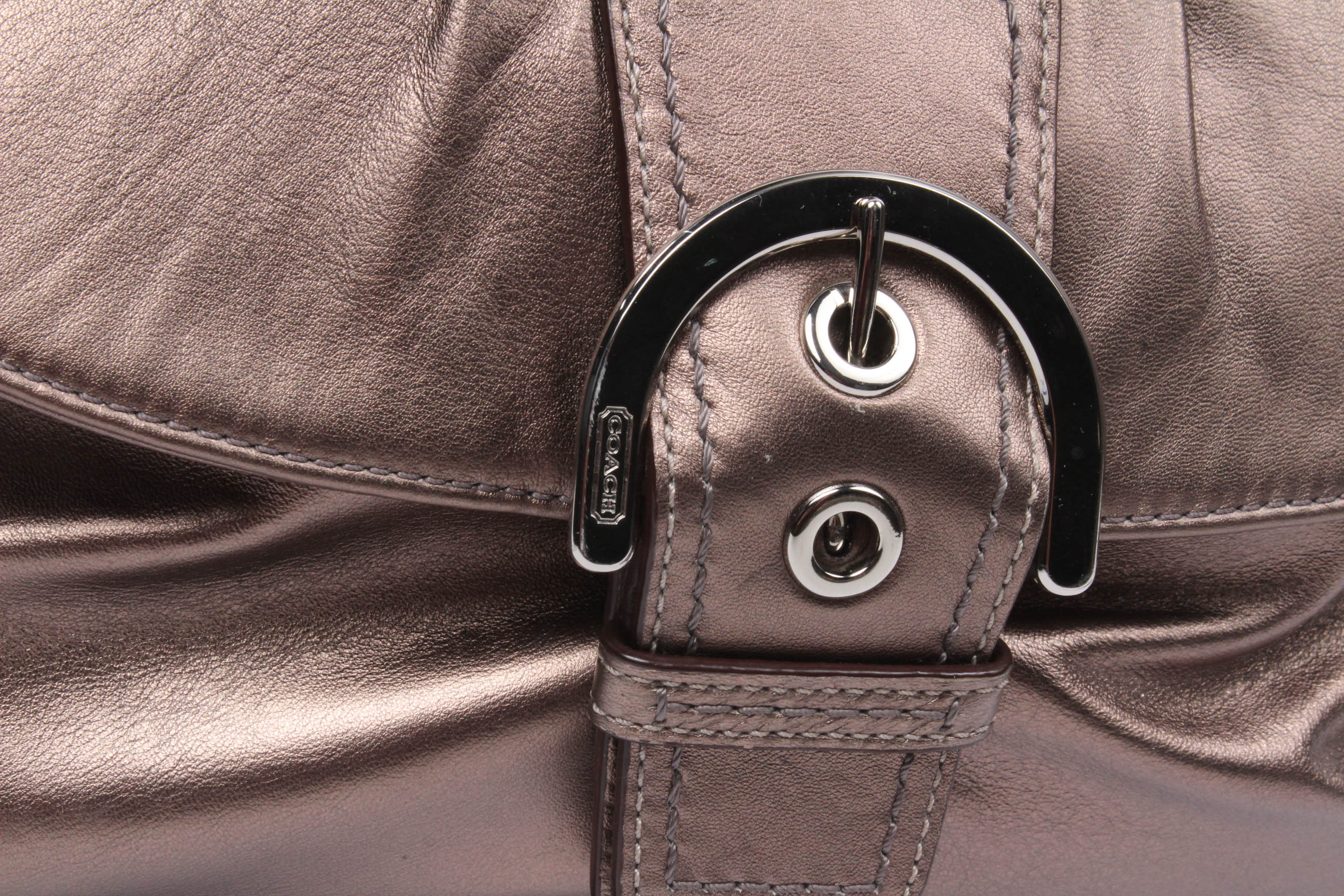 Coach Soho Bronze Metallic Leather Handbag