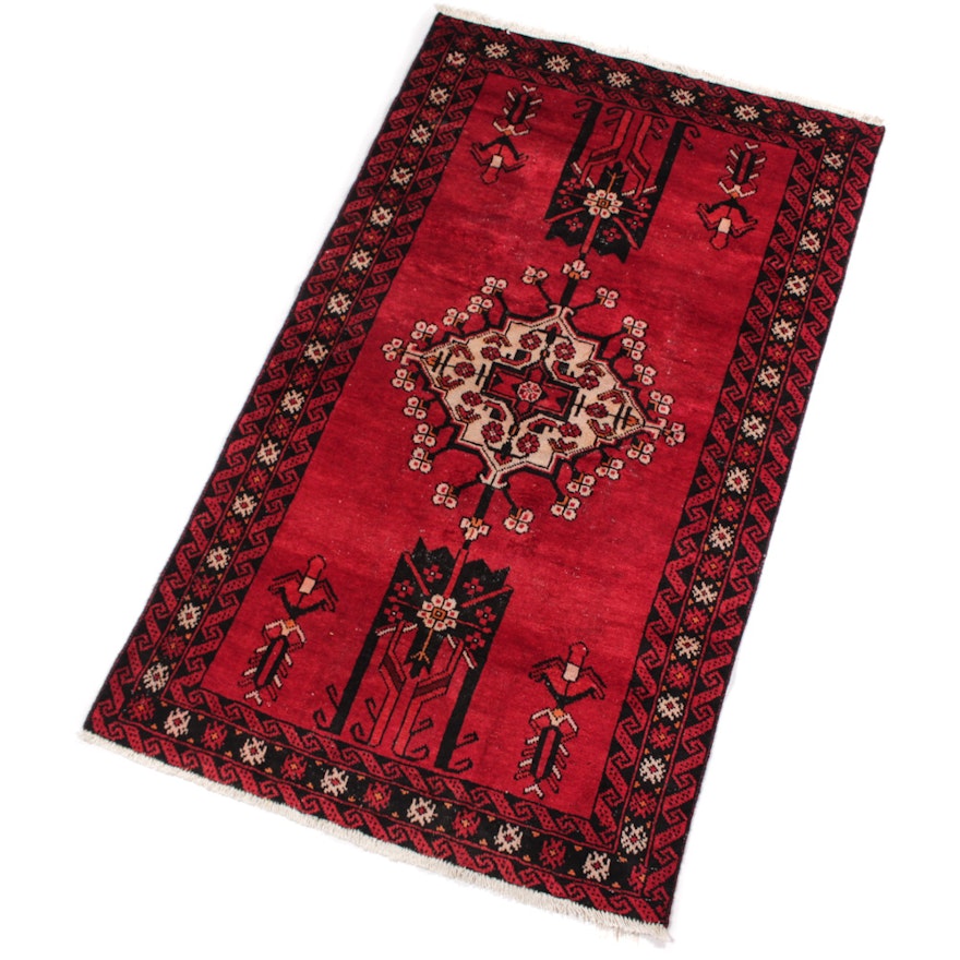 Hand-Knotted Persian Shiraz Rug