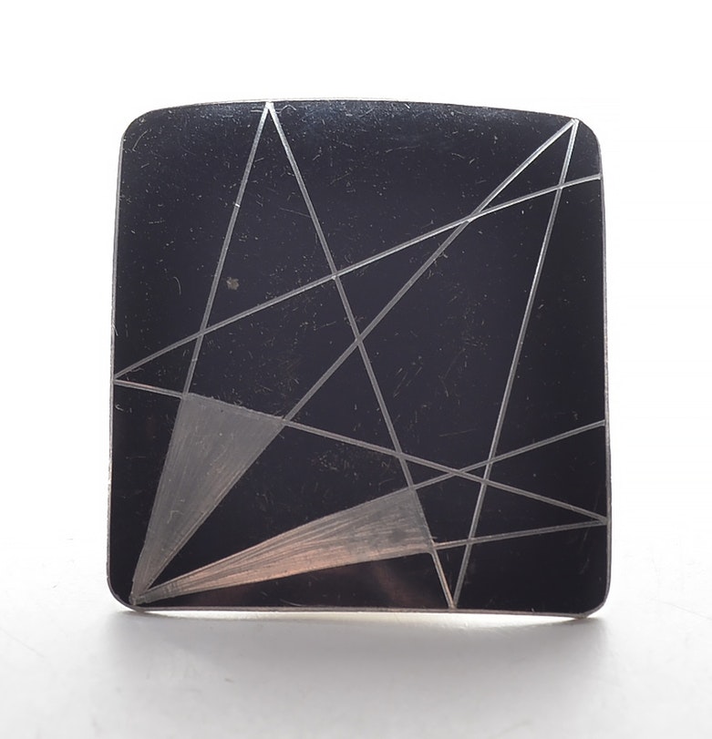 Jorgen Jensen "128" Pewter and Enamel Jewelry Set