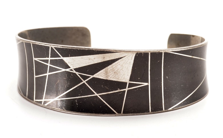 Jorgen Jensen "128" Pewter and Enamel Jewelry Set