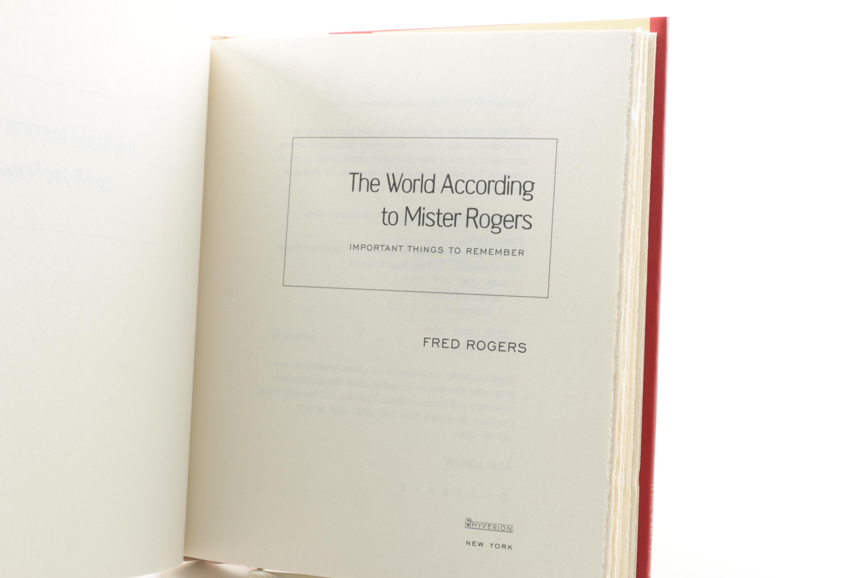 First Edition "The World According to Mister Rogers" and Other Children's Books