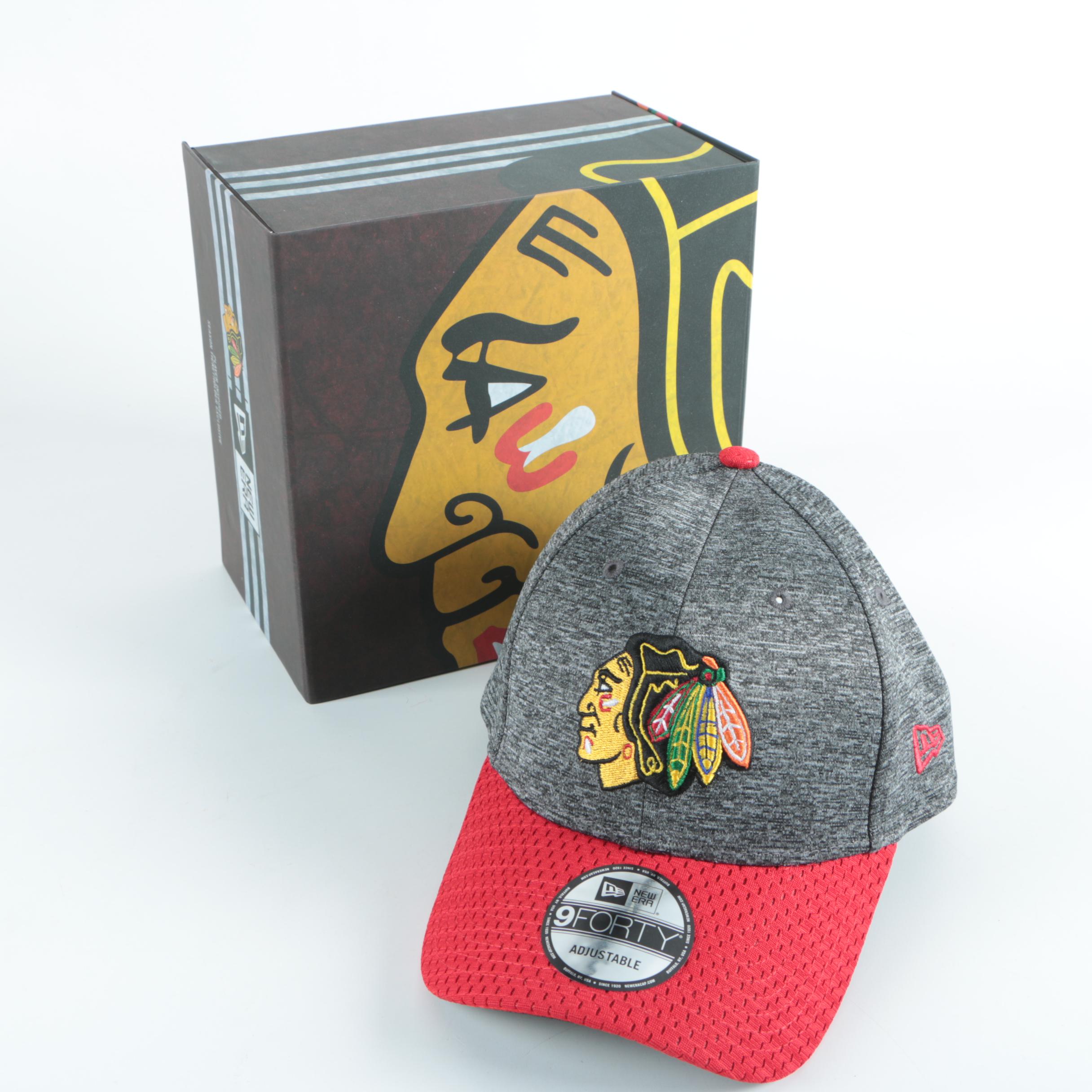Autographed Andrew Shaw Chicago Blackhawks Pucks with Blackhawks Hat
