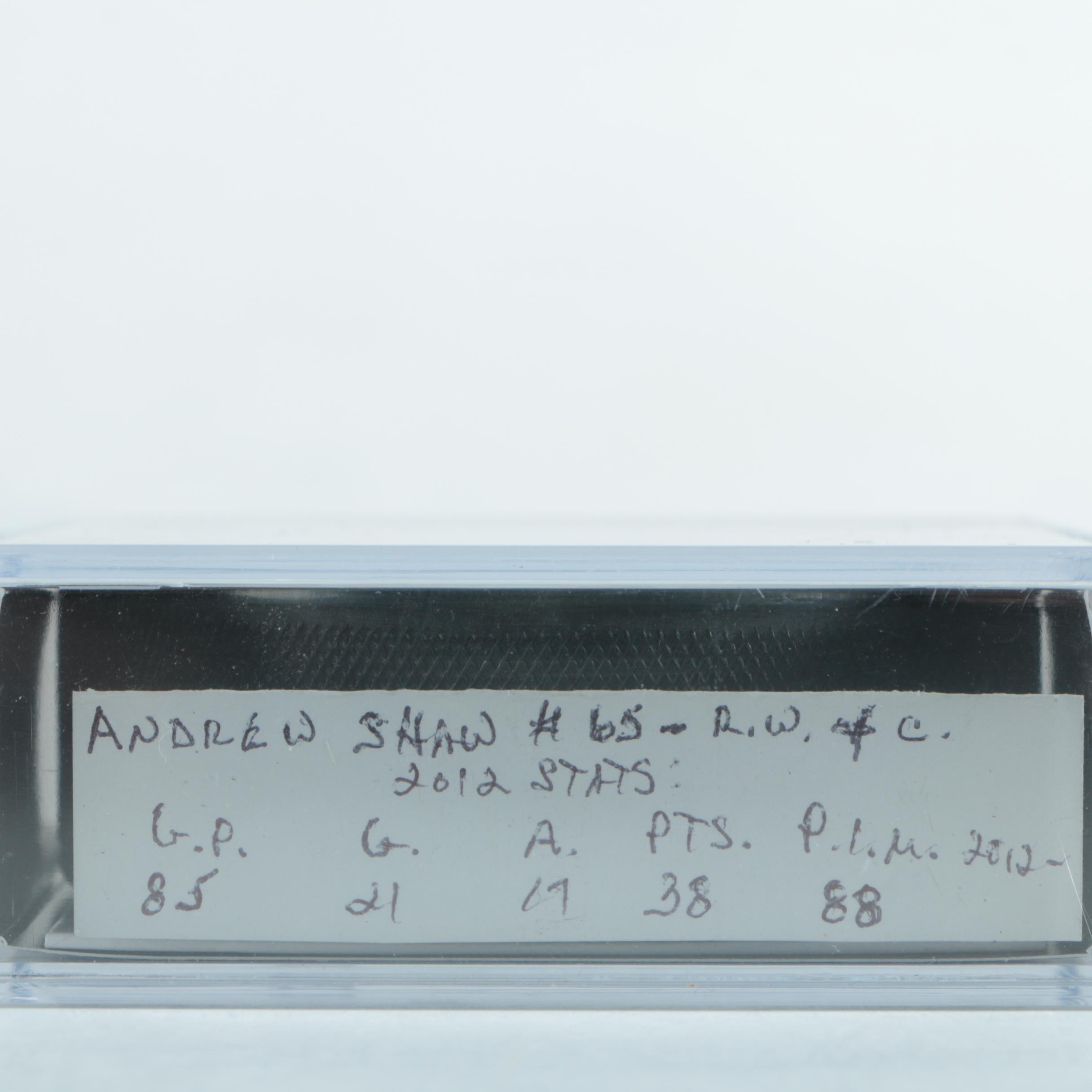 Autographed Andrew Shaw Chicago Blackhawks Pucks with Blackhawks Hat