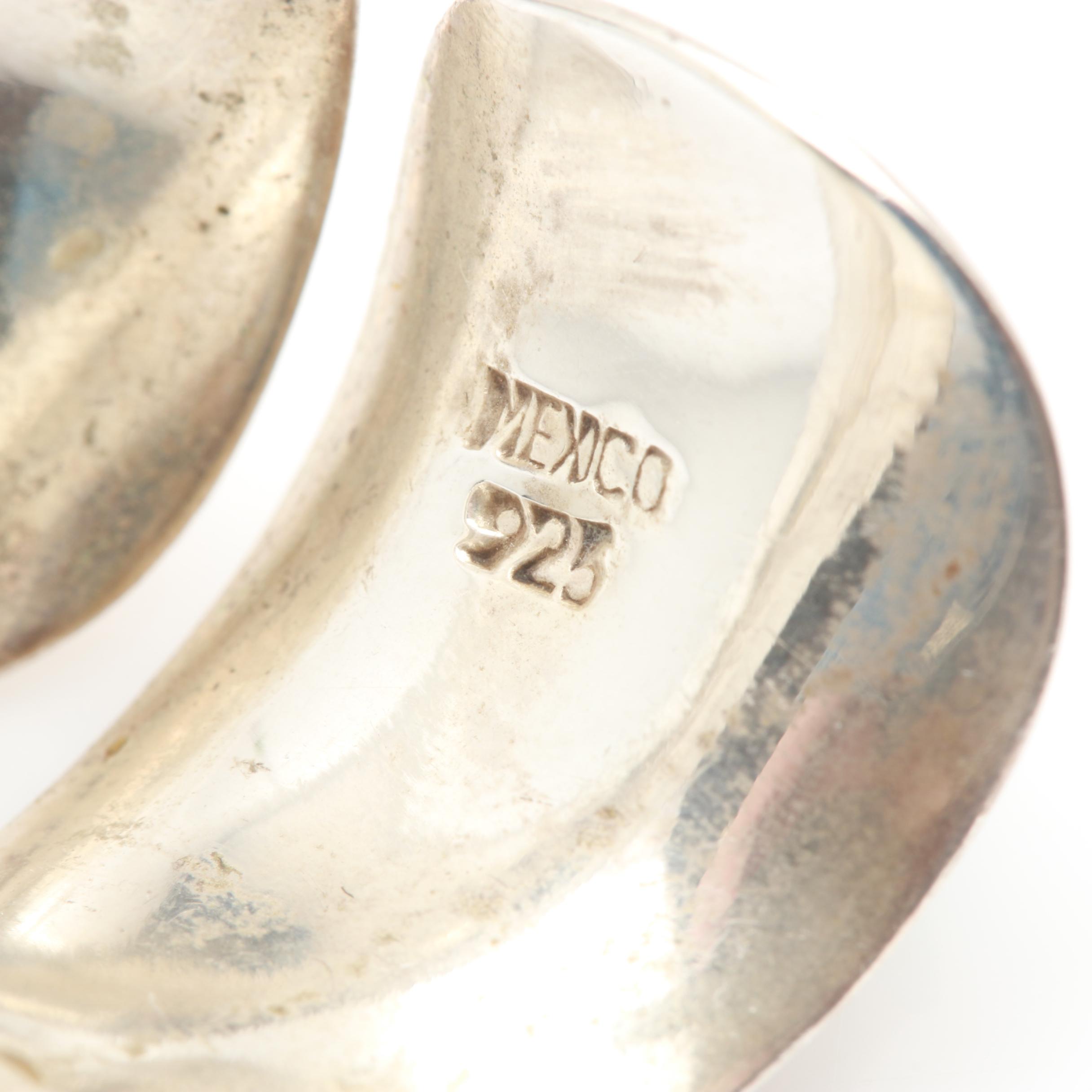 Sterling Silver Imitation Turquoise Bracelet, Ring, and Earring Selection