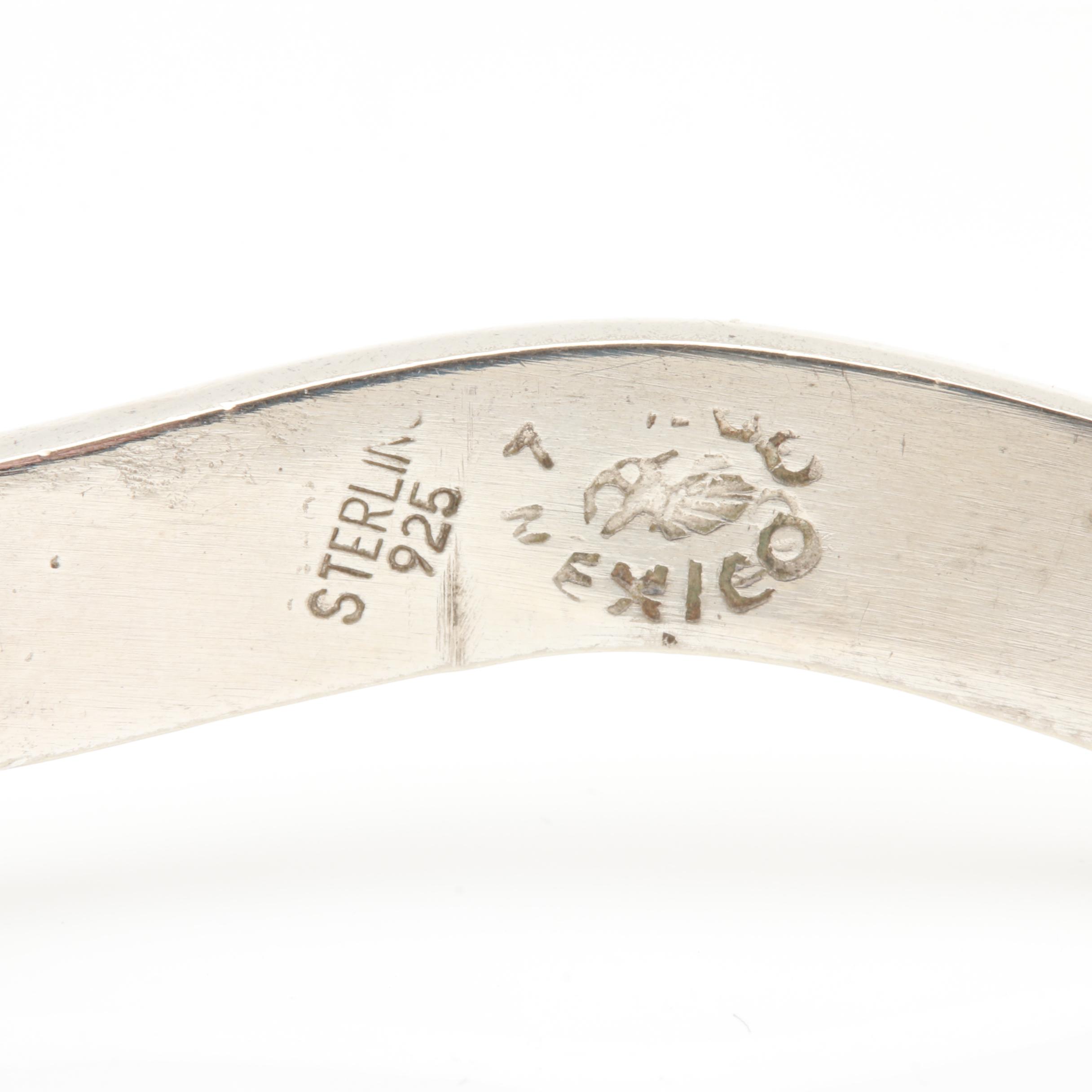 Sterling Silver Imitation Turquoise Bracelet, Ring, and Earring Selection