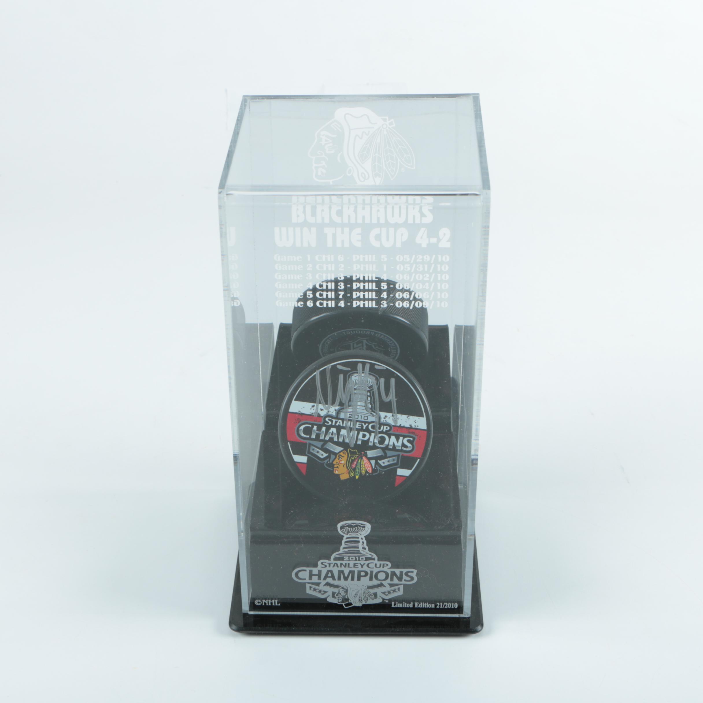 Niklas Hjalmarsson Signed Commemorative Hockey Puck