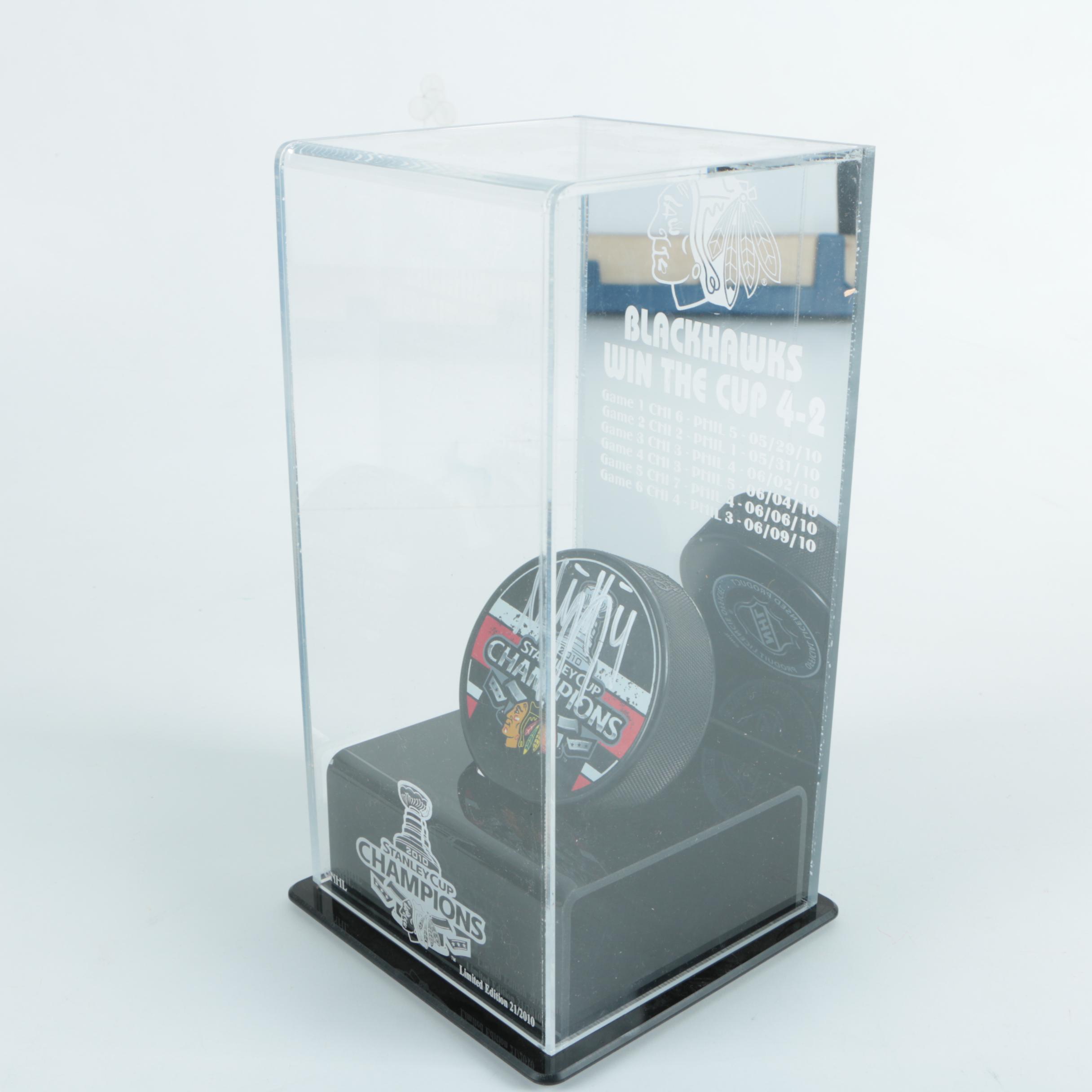 Niklas Hjalmarsson Signed Commemorative Hockey Puck