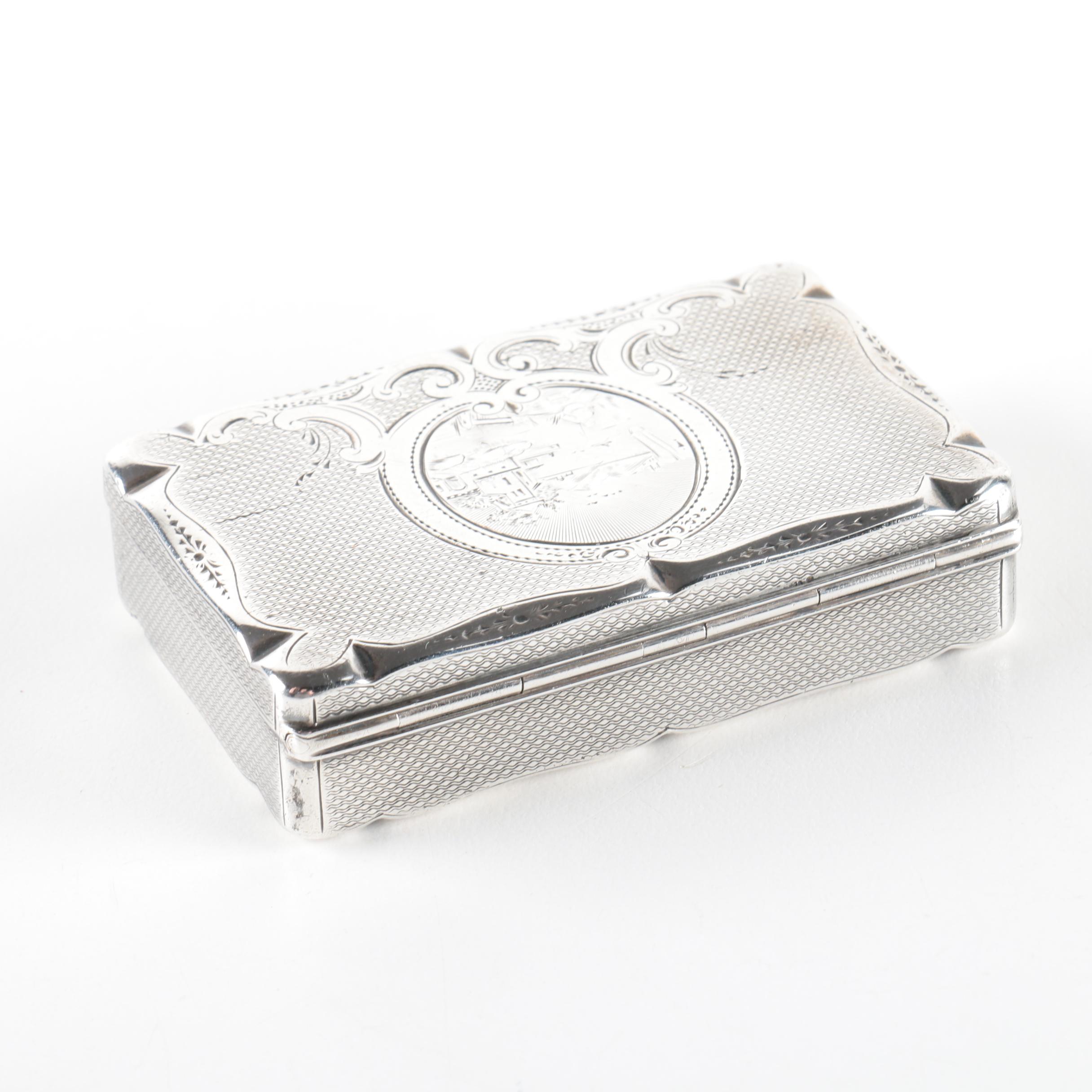 T.W. & Co. 800 Silver Trinket Box