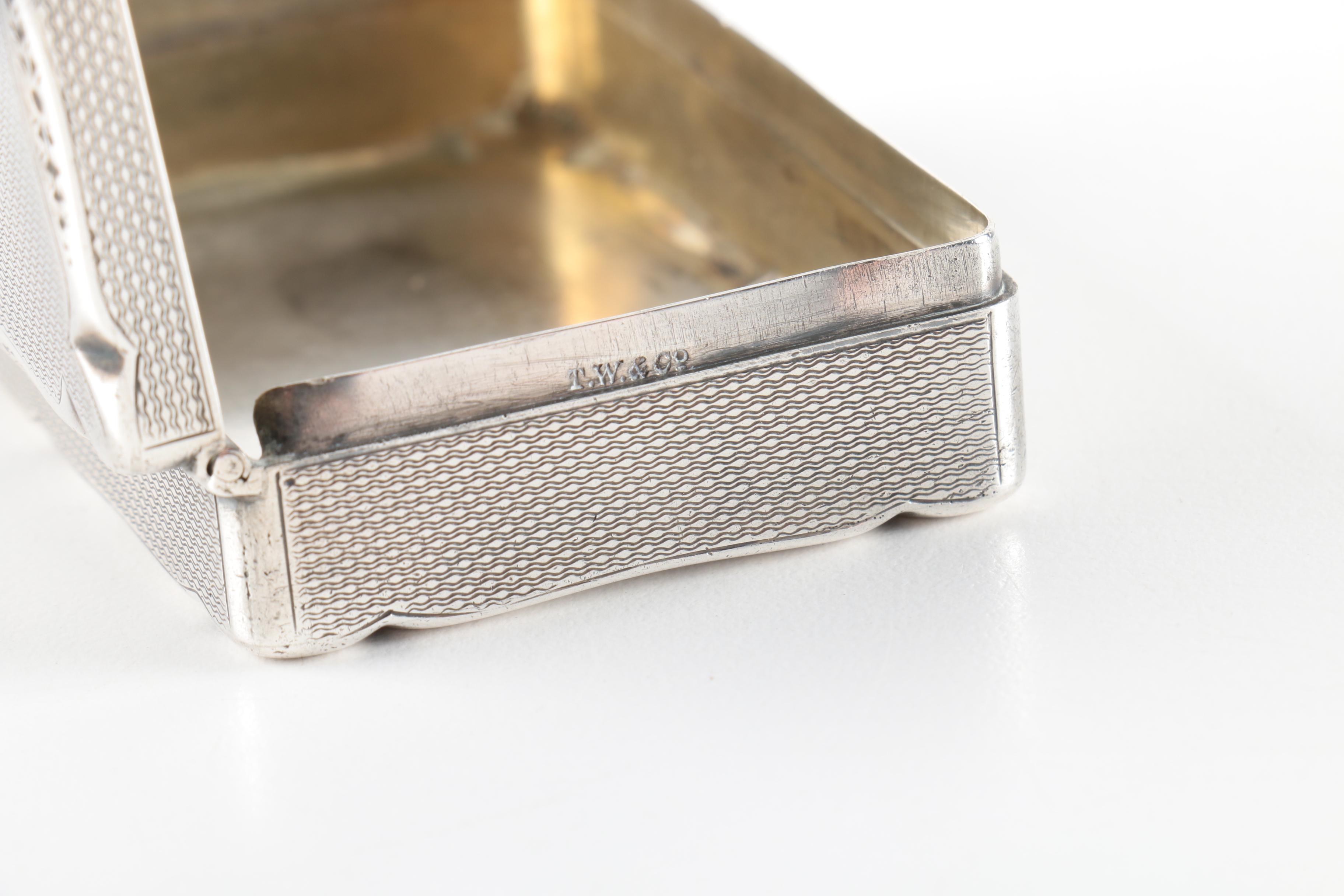 T.W. & Co. 800 Silver Trinket Box