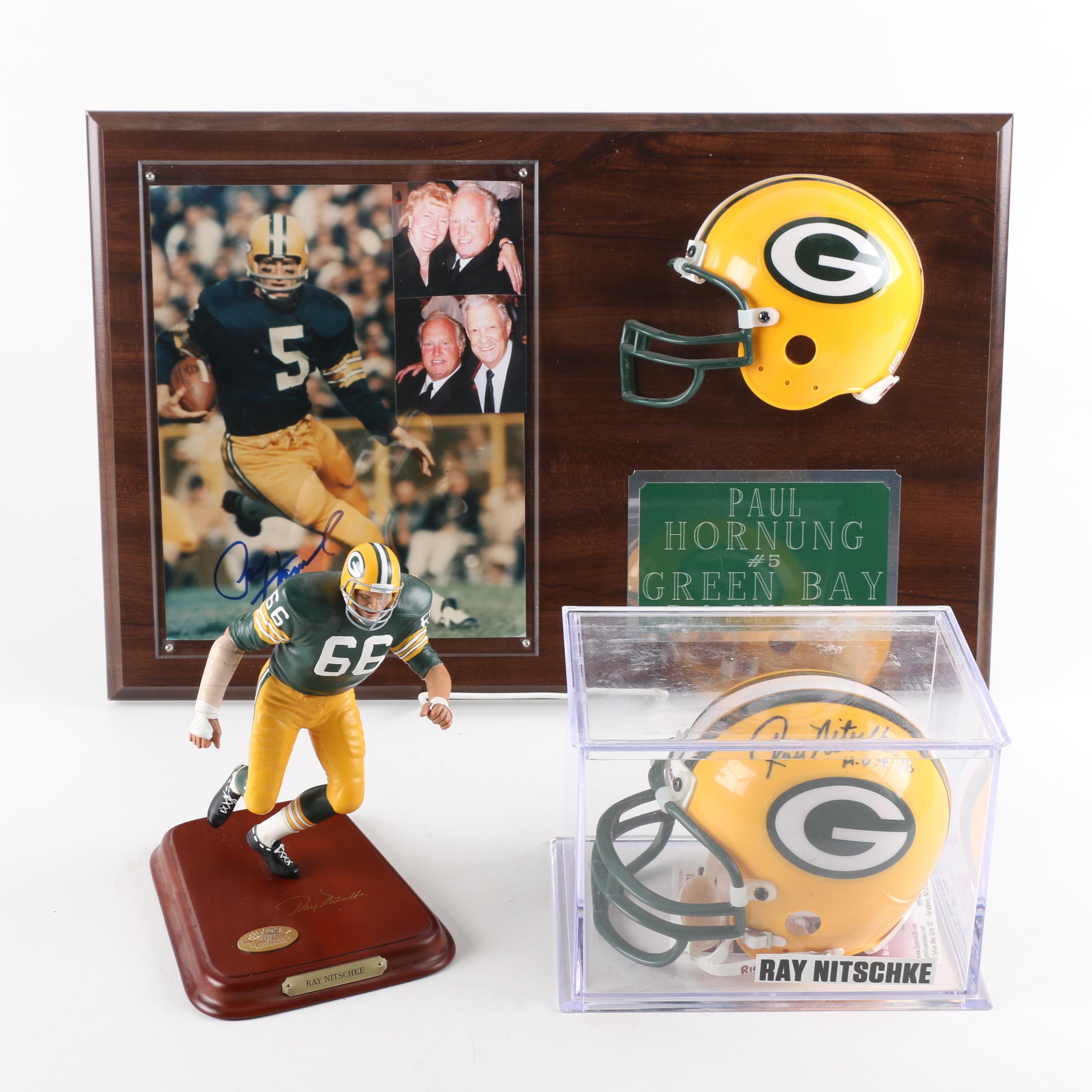 Paul Hornung and Ray Nitschke Autographed Green Bay Packers Memorabilia