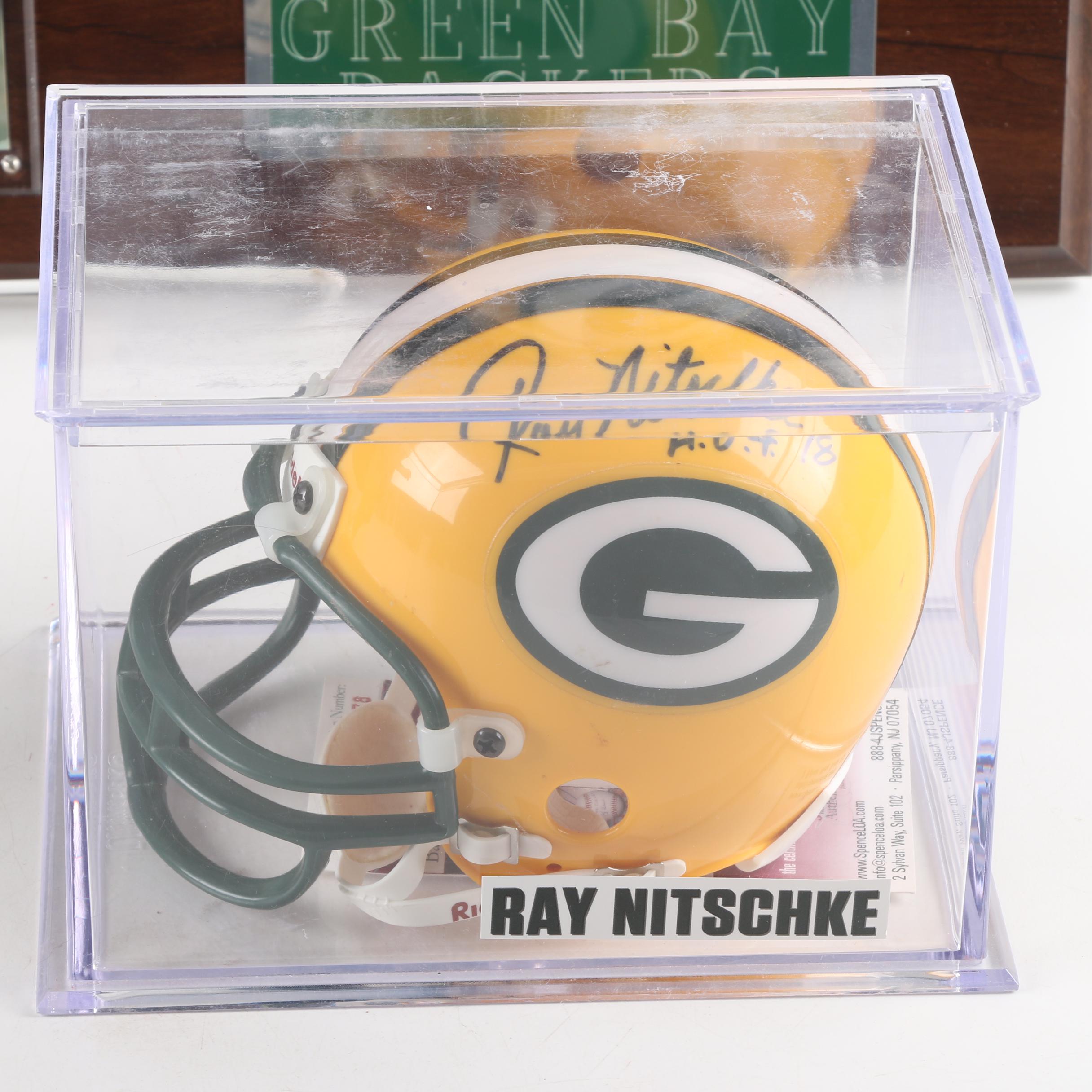 Paul Hornung and Ray Nitschke Autographed Green Bay Packers Memorabilia