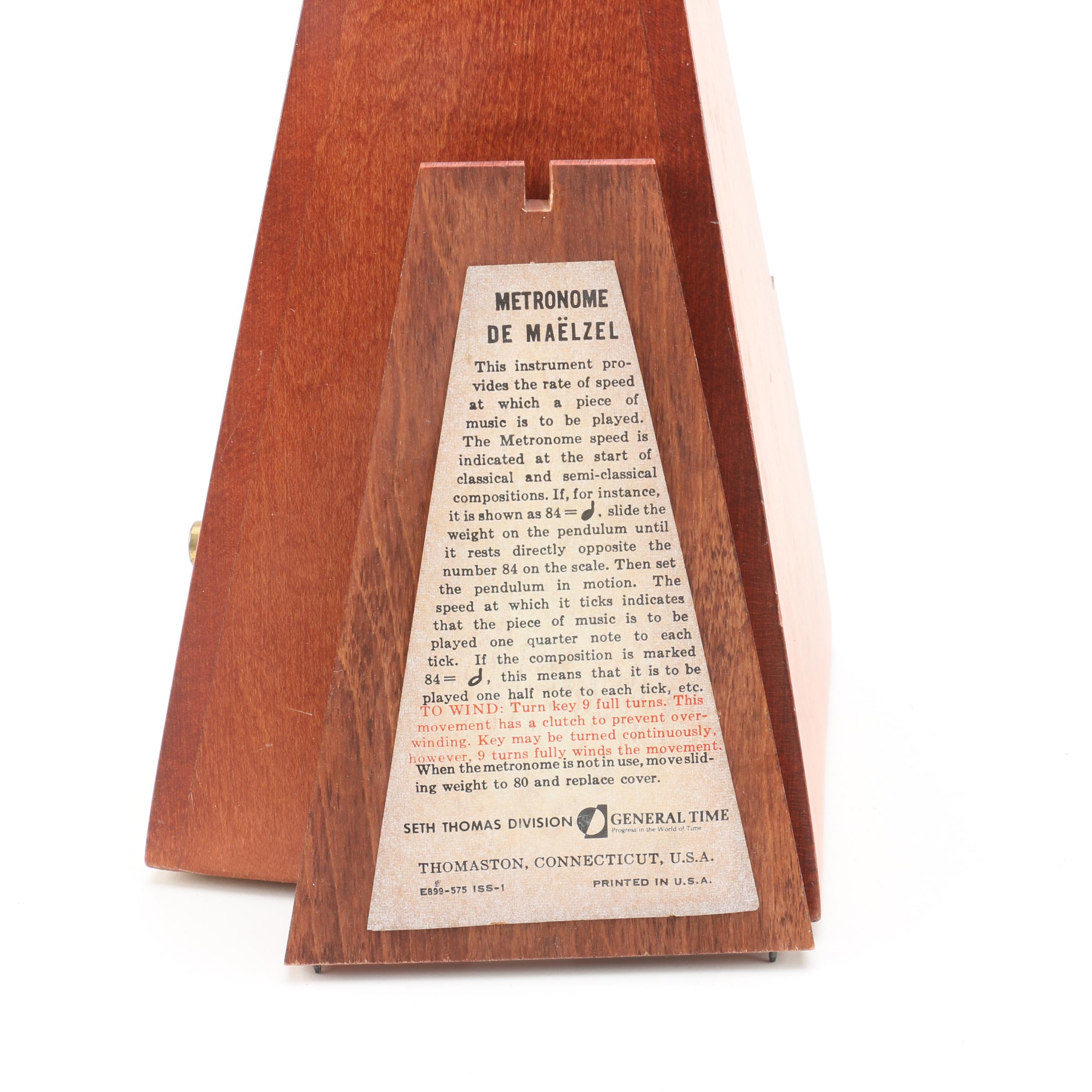 Vintage Seth Thomas Metronome de Maëlzel