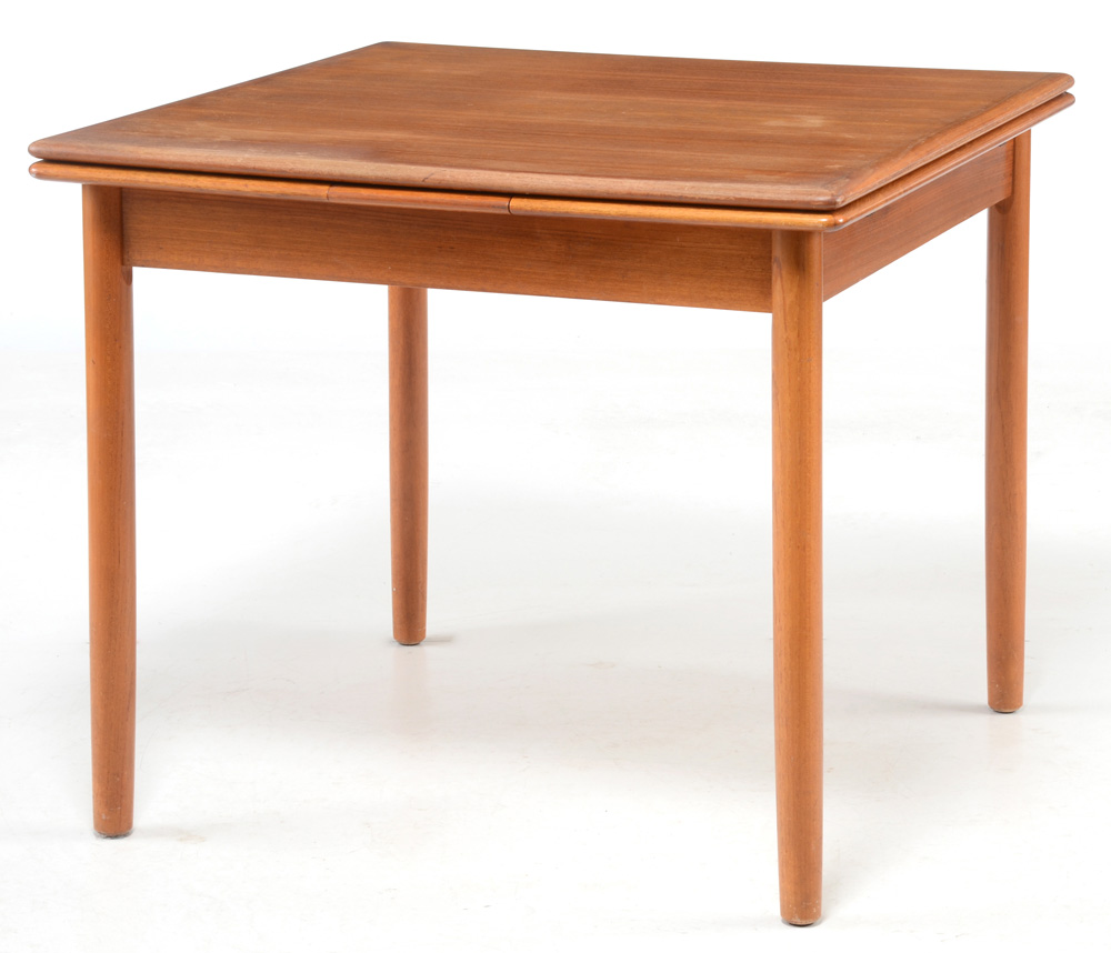 Danish Modern Teak Draw Leaf Table