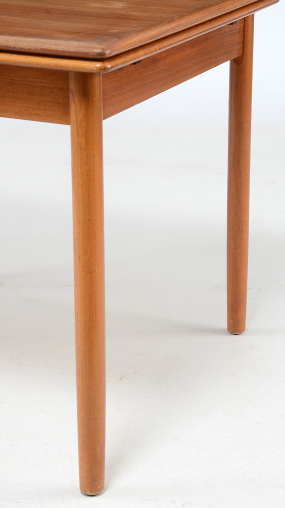 Danish Modern Teak Draw Leaf Table