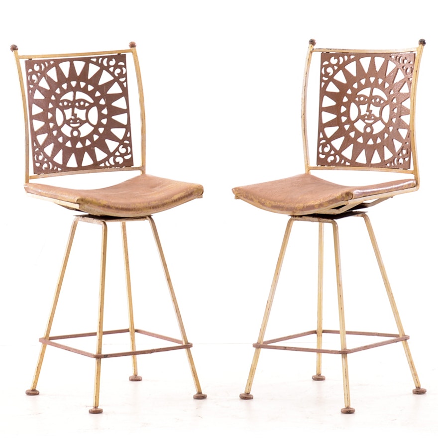 Pair of Mid Century Modern Counter Stools