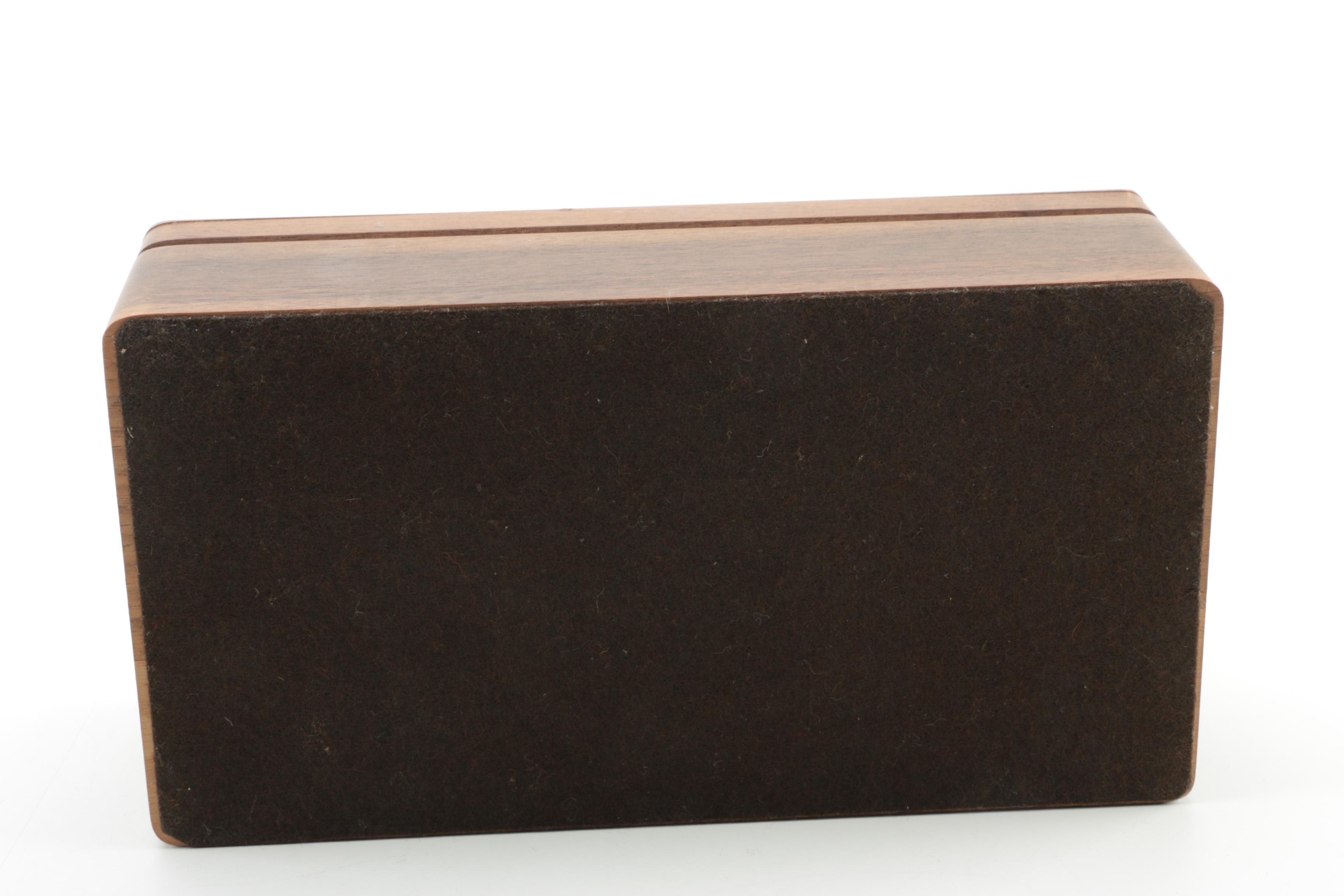 Vintage Inlaid Barton's Bonbonniere Candy Box with Wooden Boxes