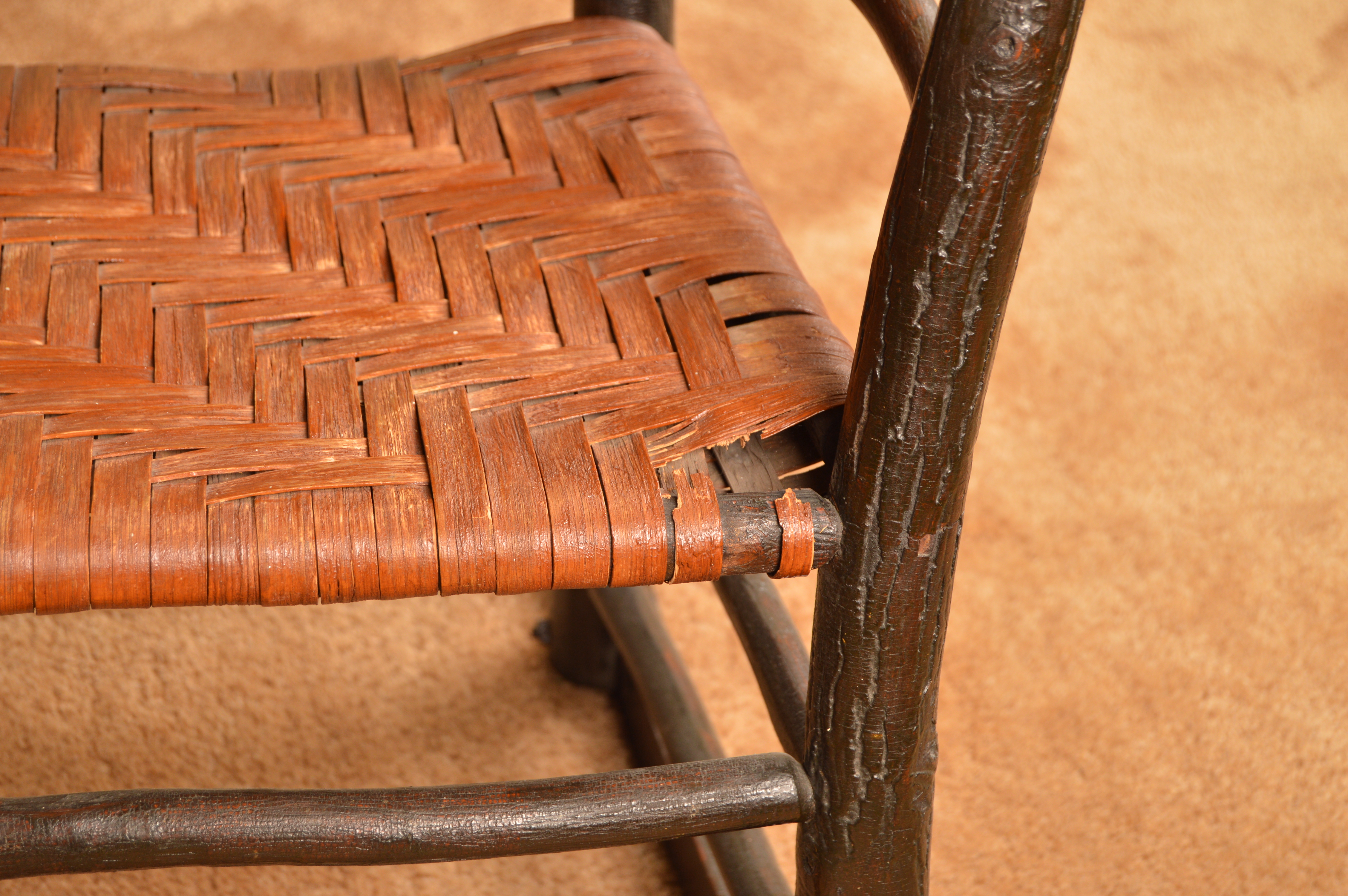 Vintage Rocking Chair and Drop Leaf Side Table