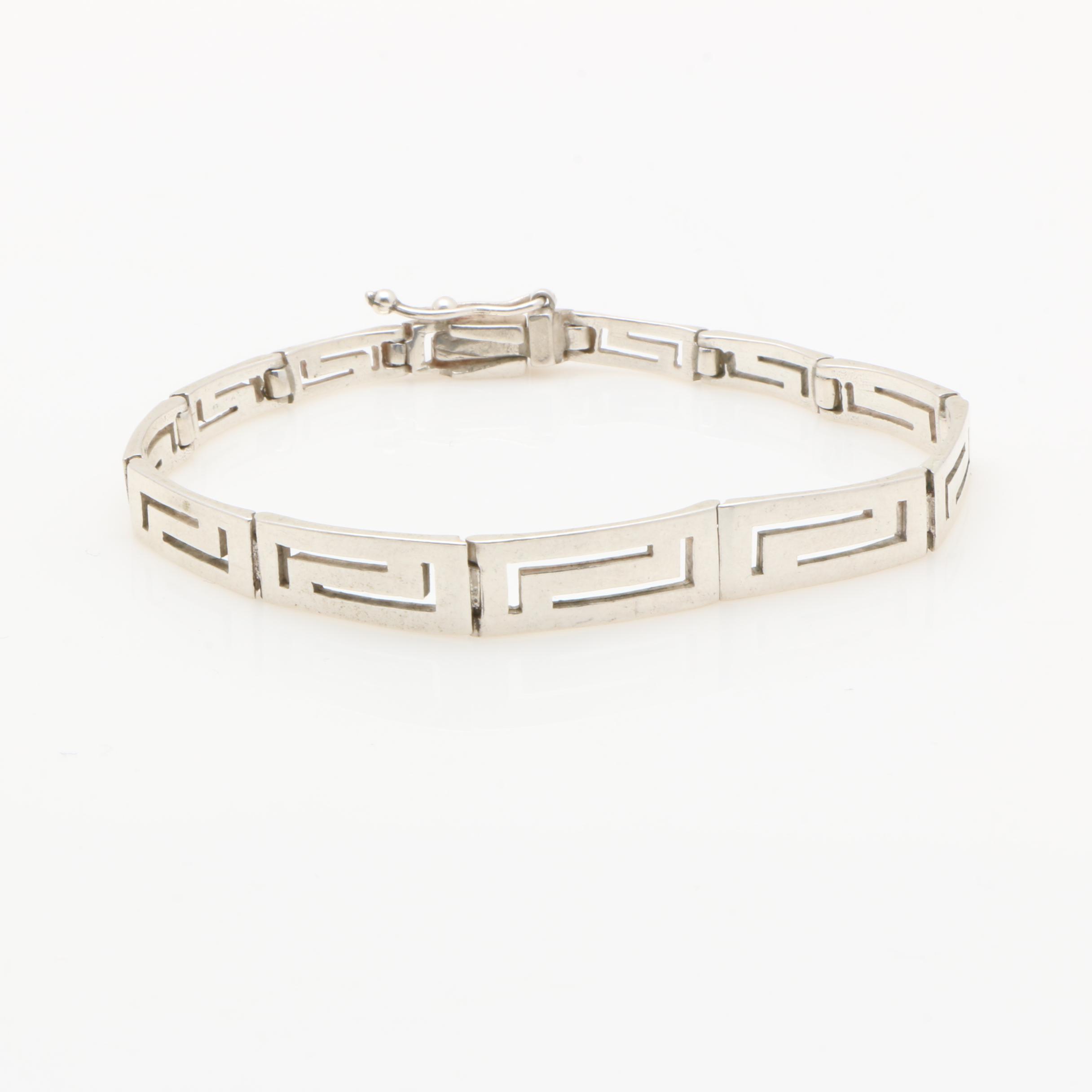 Sterling Silver Bracelets and Necklace Including Gaspeite and Clarence Bailon