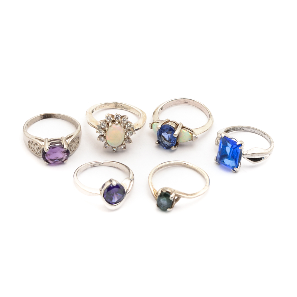 Sterling Silver Gemstone Rings