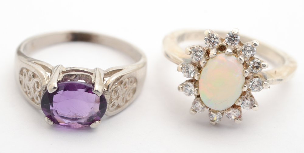 Sterling Silver Gemstone Rings