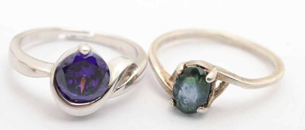 Sterling Silver Gemstone Rings