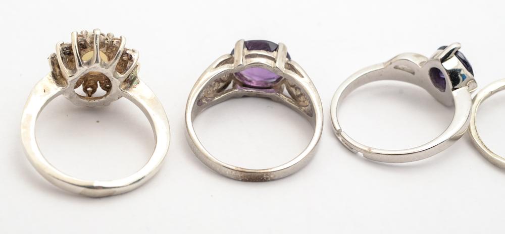 Sterling Silver Gemstone Rings